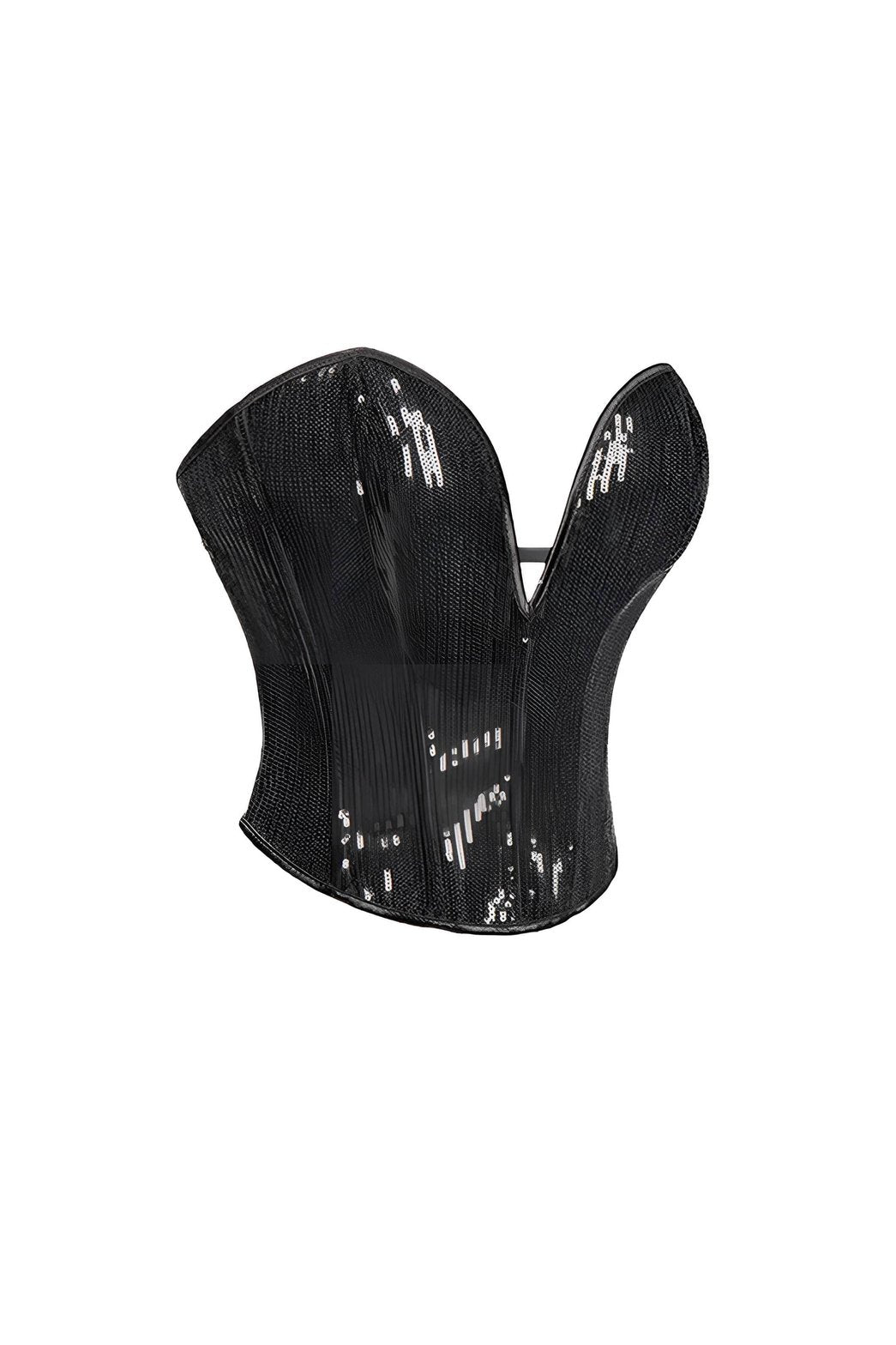 Corset noir à paillettes brillant nuage