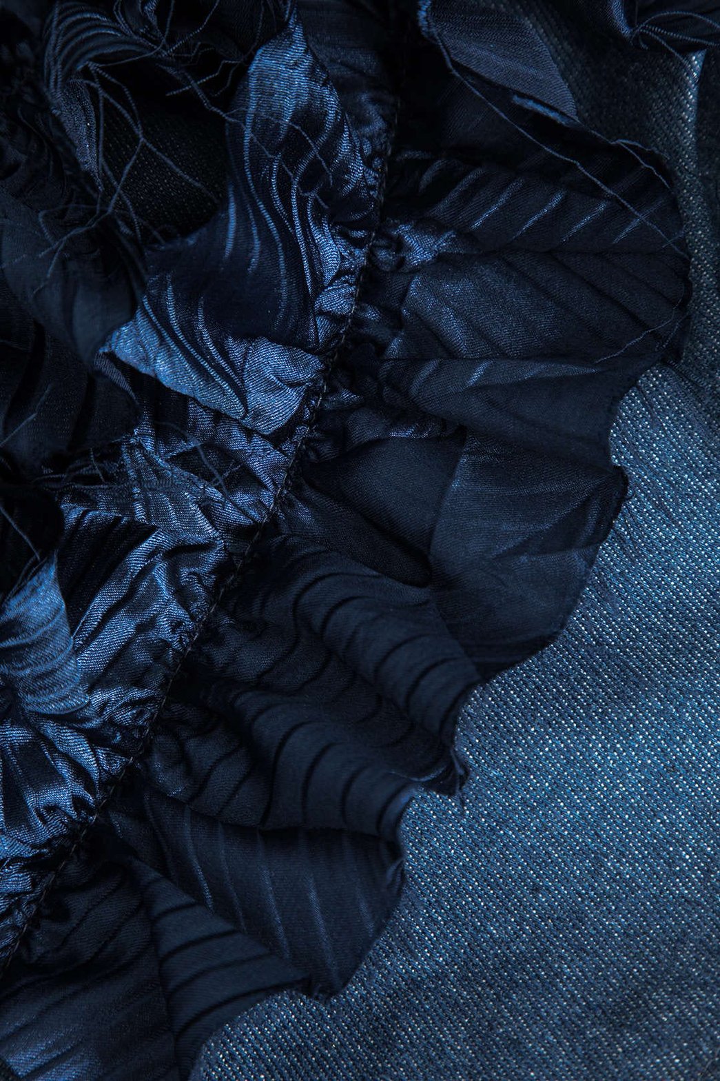 Détail zip bustier denim lune