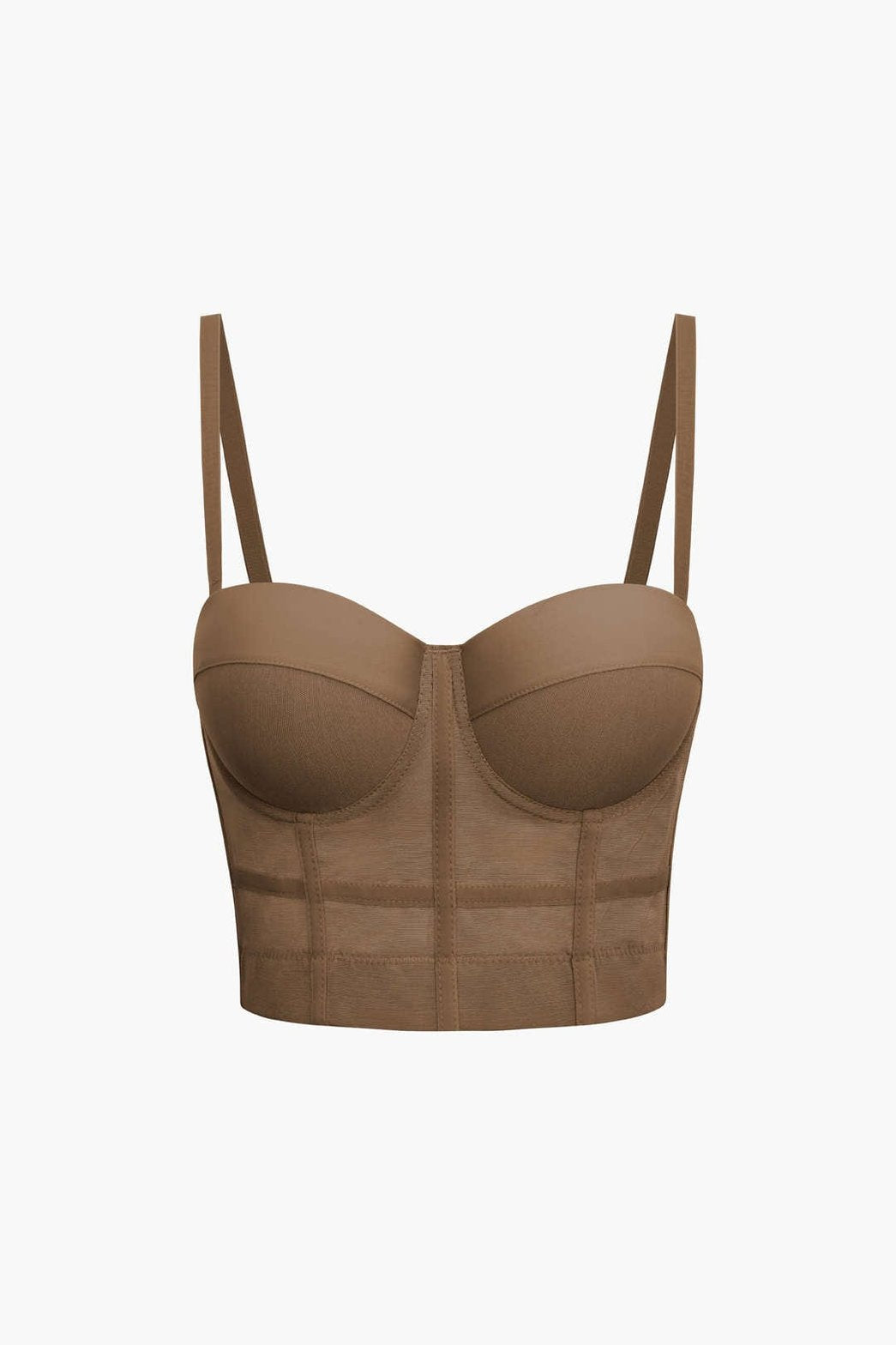 Bustier maille marron élégant doux