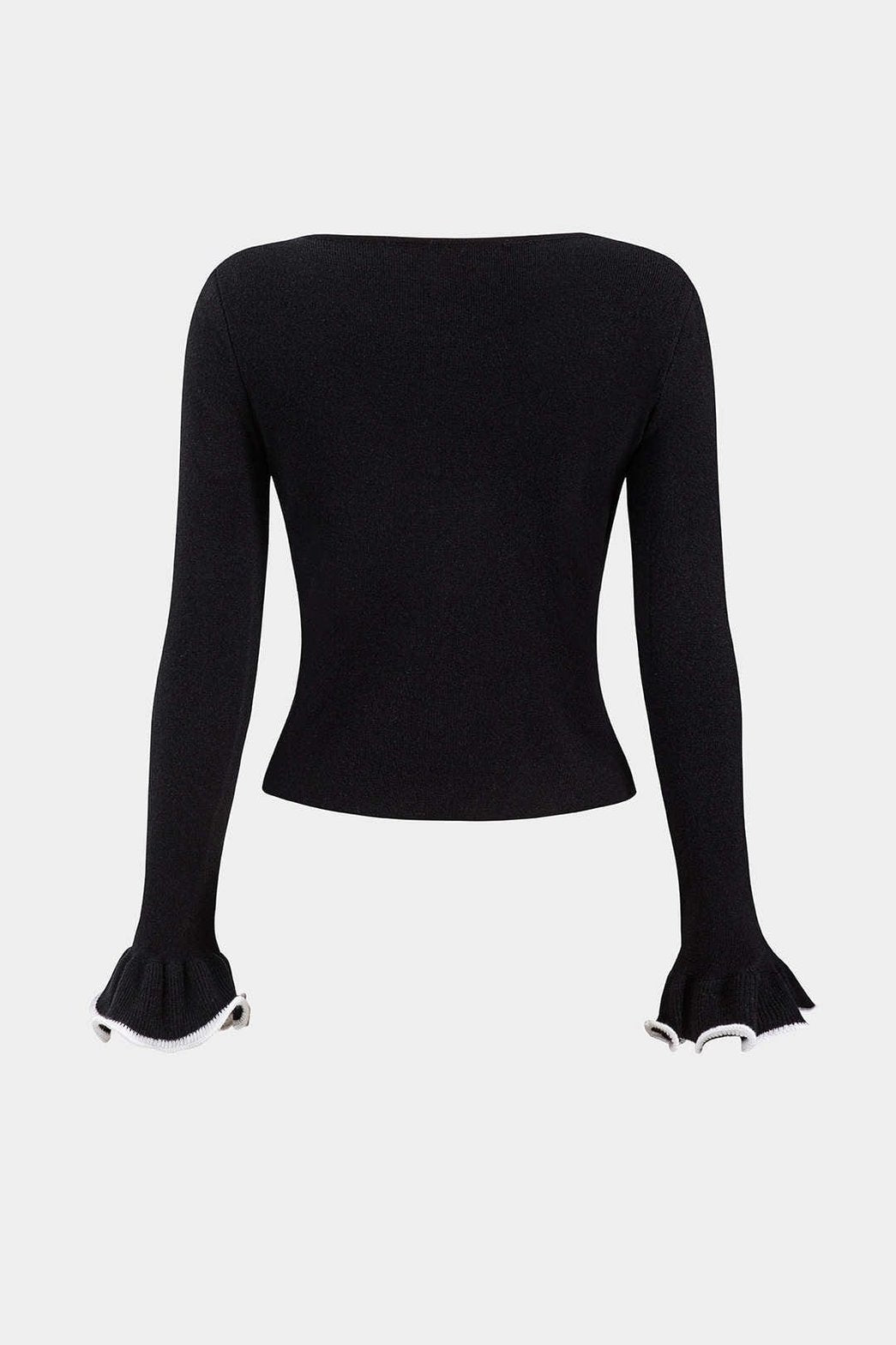 Cardigan tricoté avec manches évasées lune