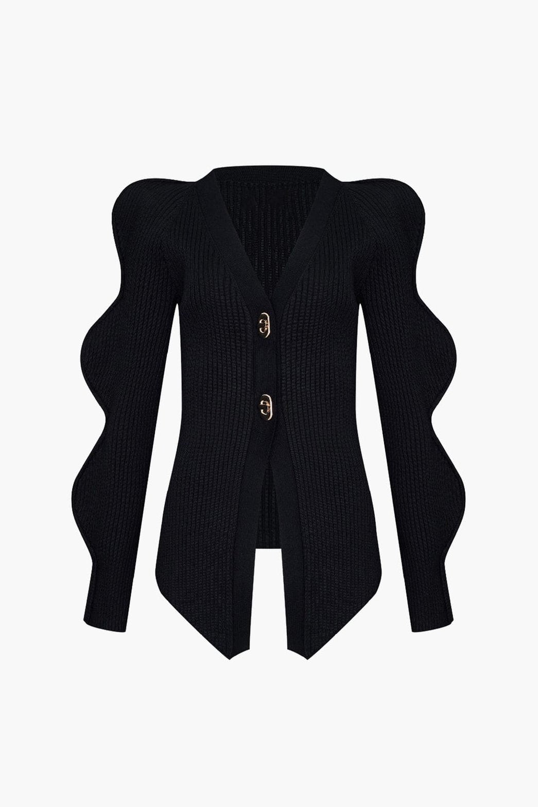 Cardigan ajusté boutons décoratifs grâce