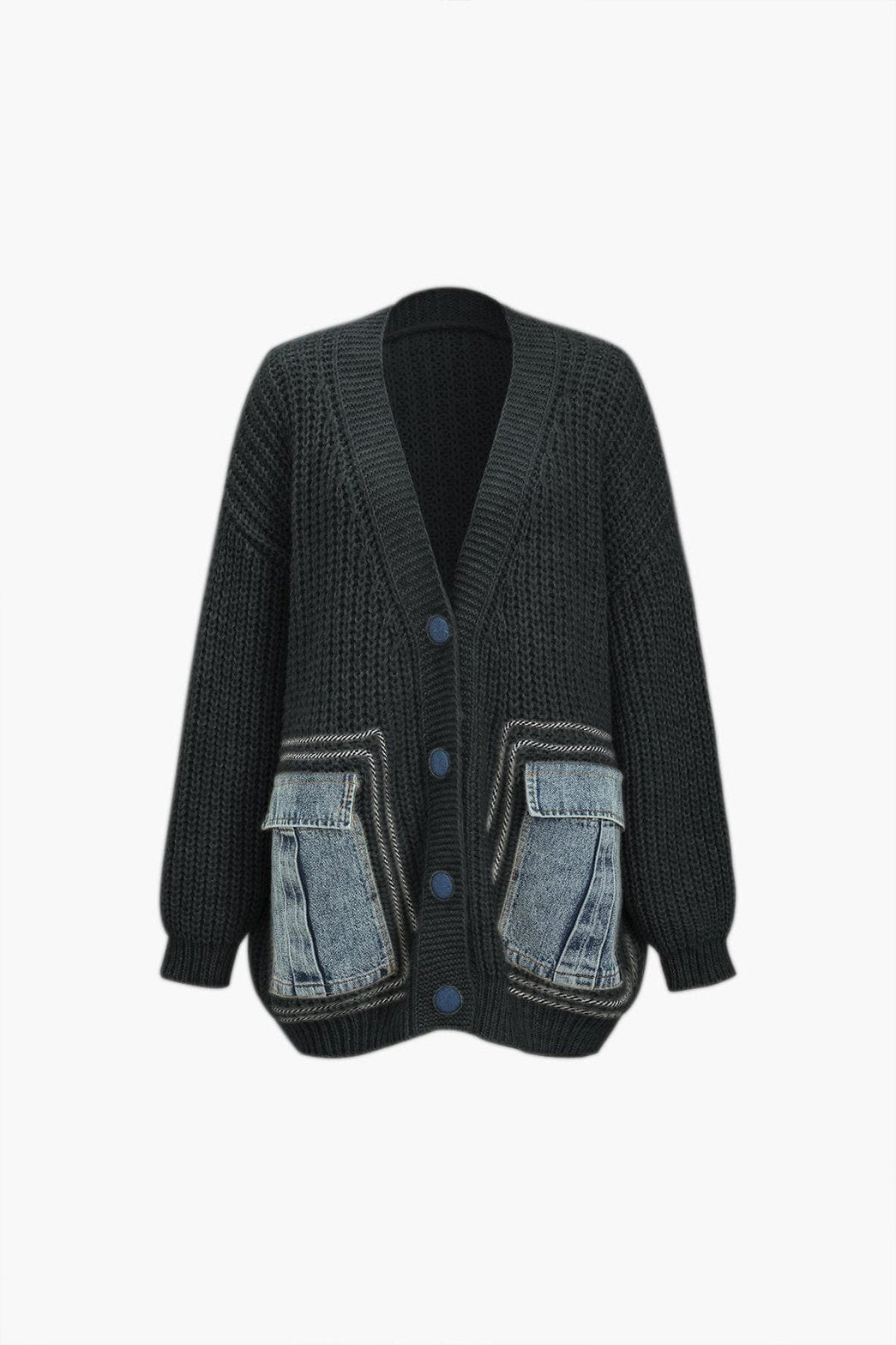 Cardigan porté avec jean clair pluie