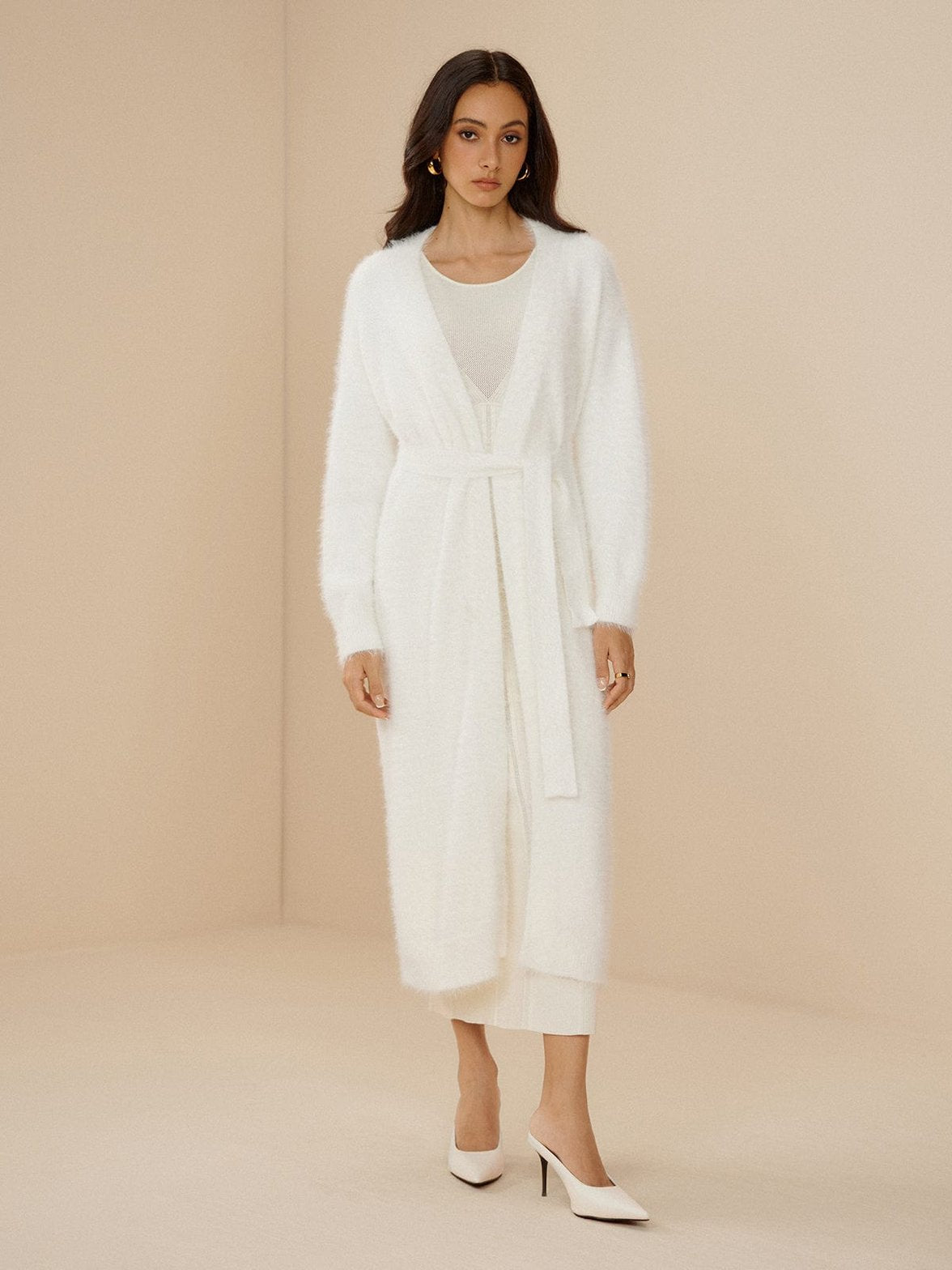 Cardigan blanc casual harmonie