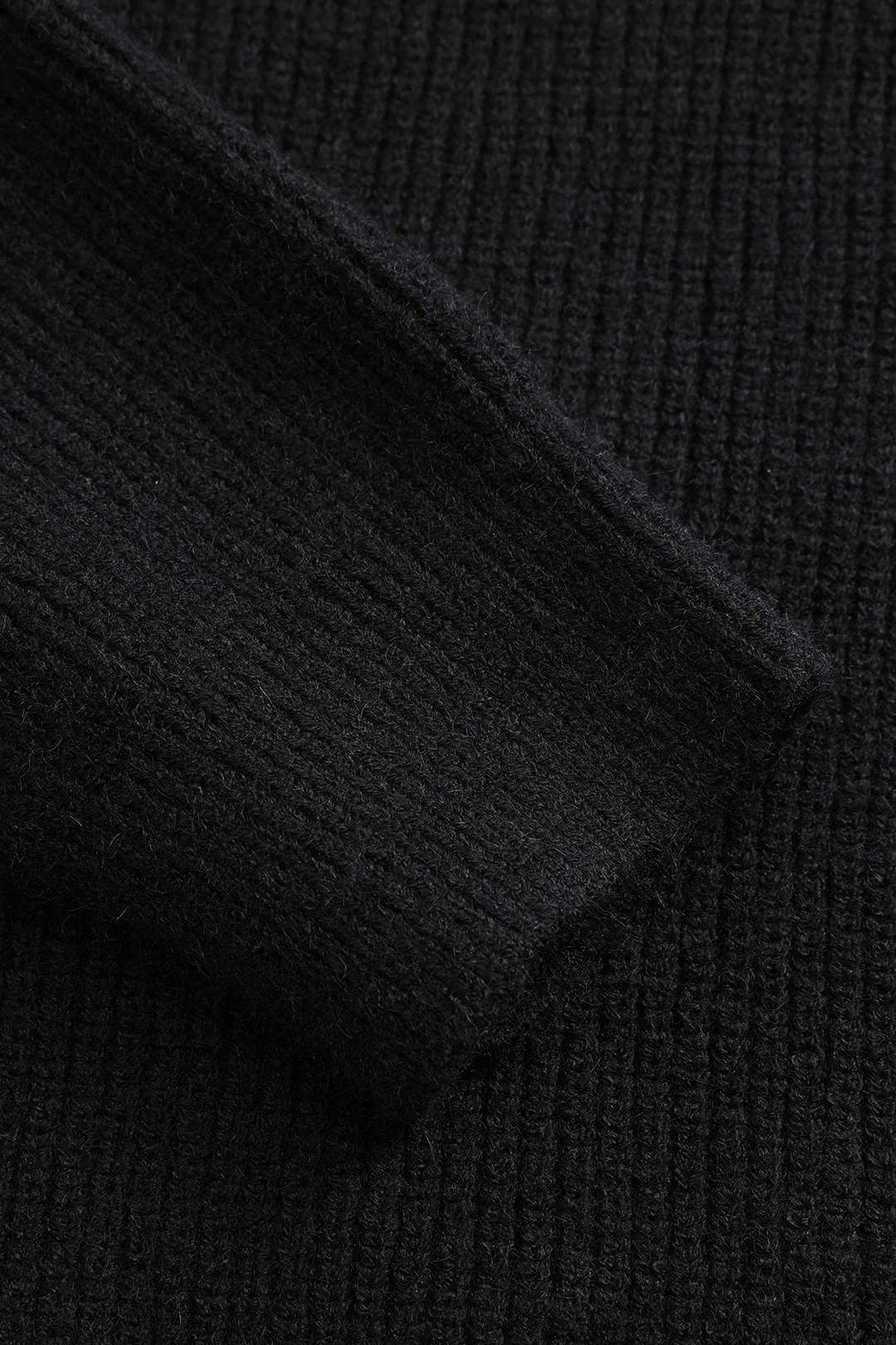 Cardigan patchwork noir et denim vue portée tendance