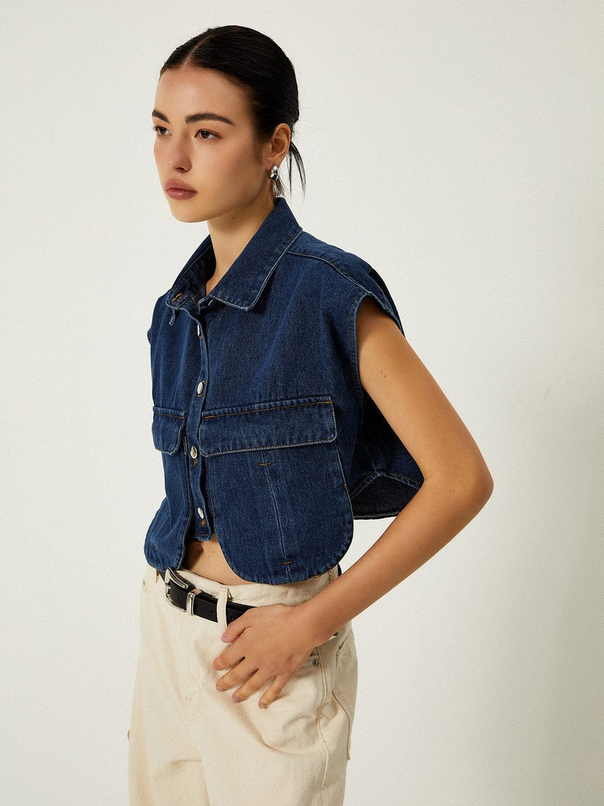 Style décontracté cardigan denim vent