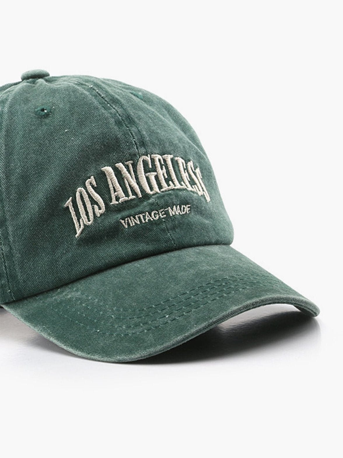 Casquette verte Los Angeles vue arrière lumière