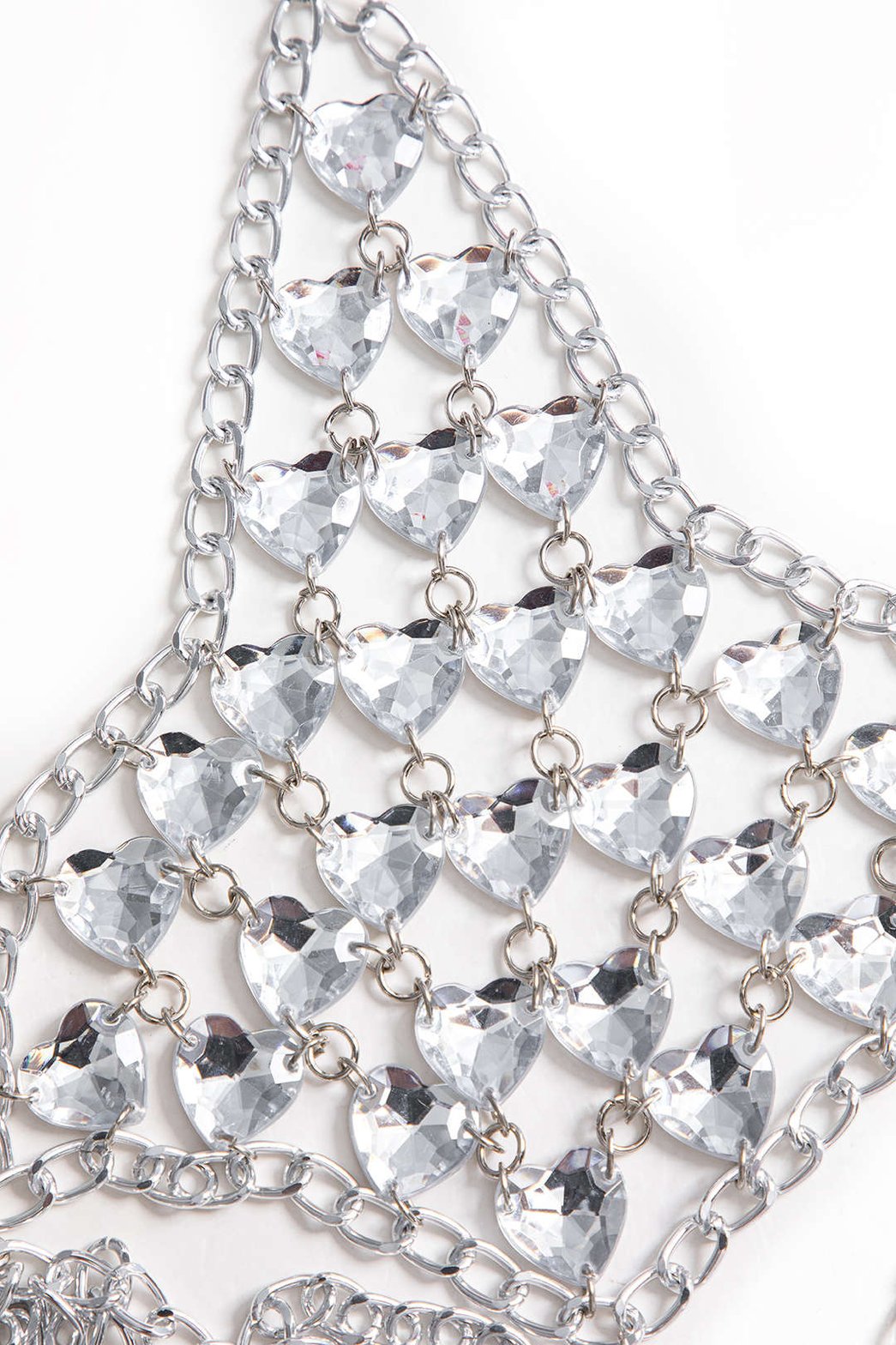 Chaîne de corps coeur détail cristal
