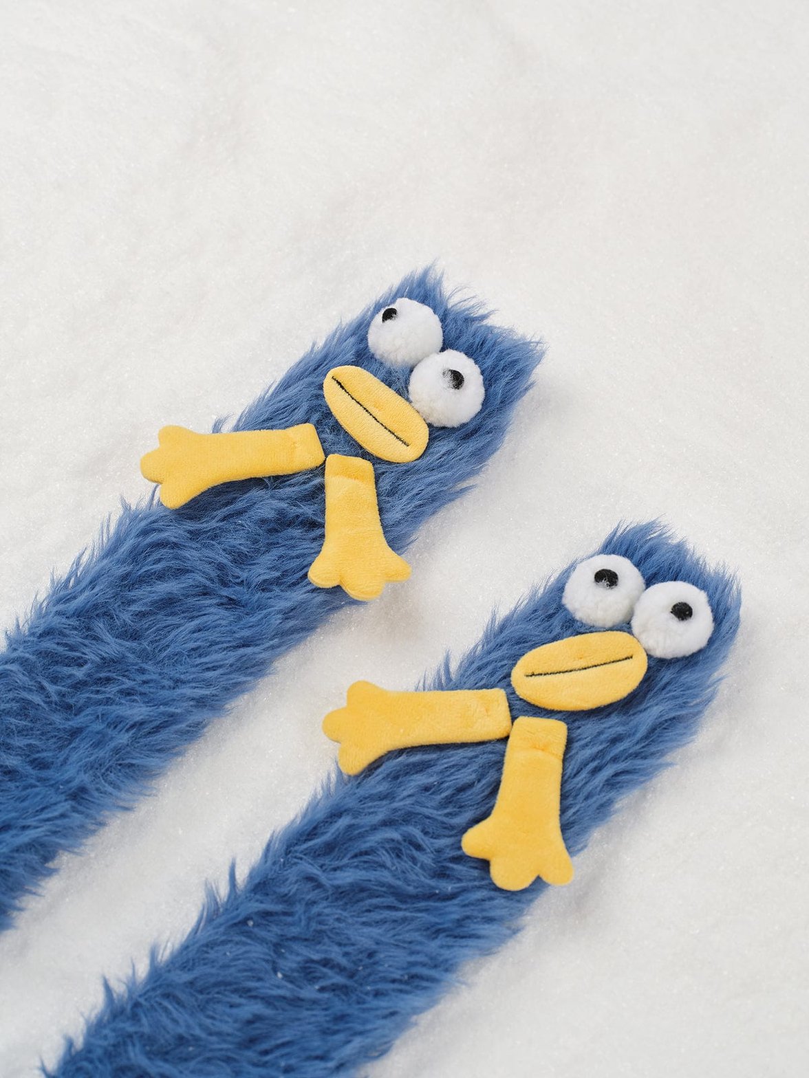 Chaussettes velours bleues élégantes étoile