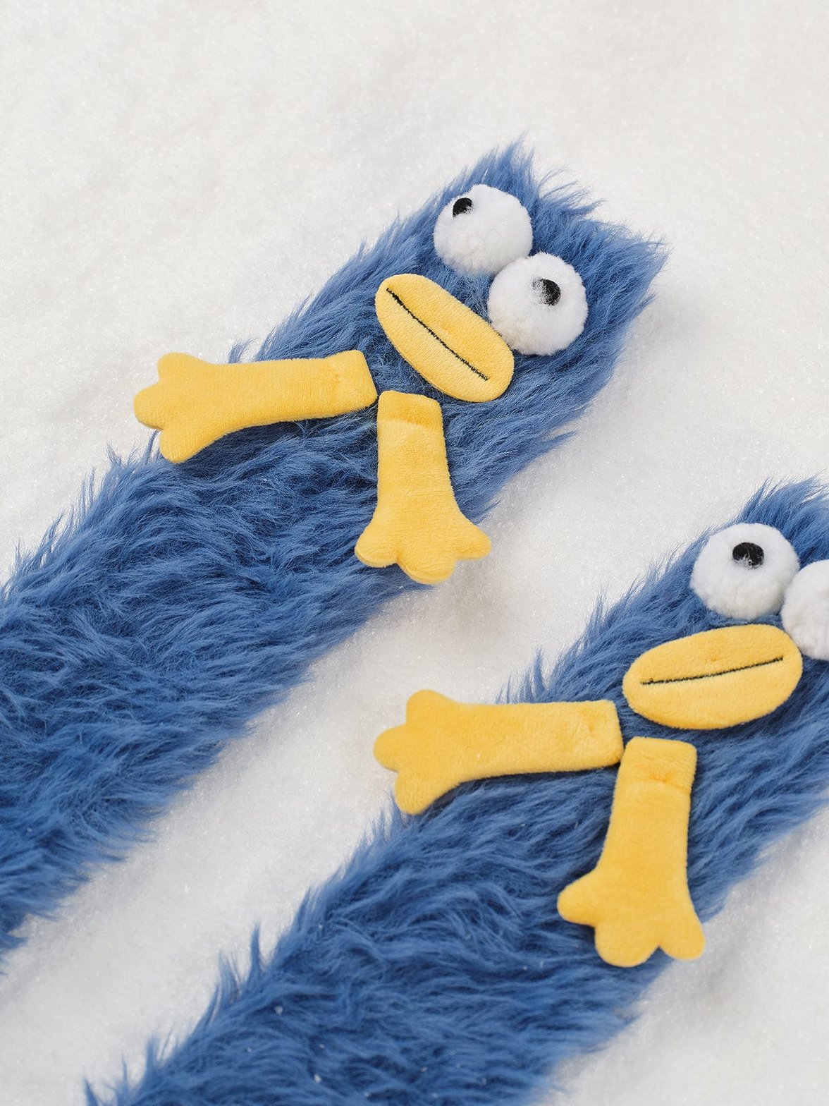 Chaussettes velours bleues confort nuage