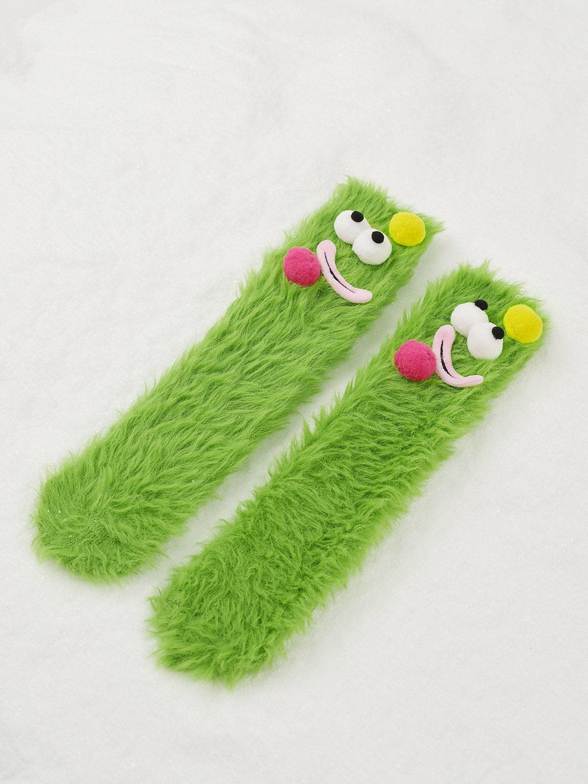 Chaussettes velours bleues tendance lune