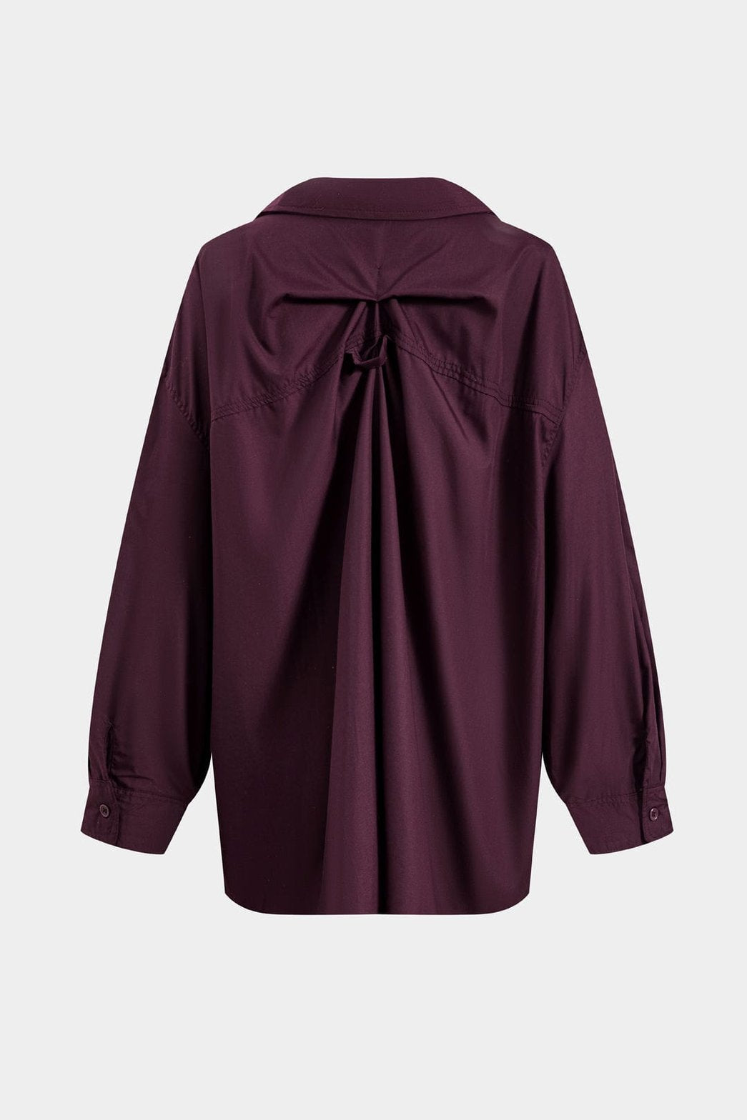 Chemise bordeaux avec fronces étoile