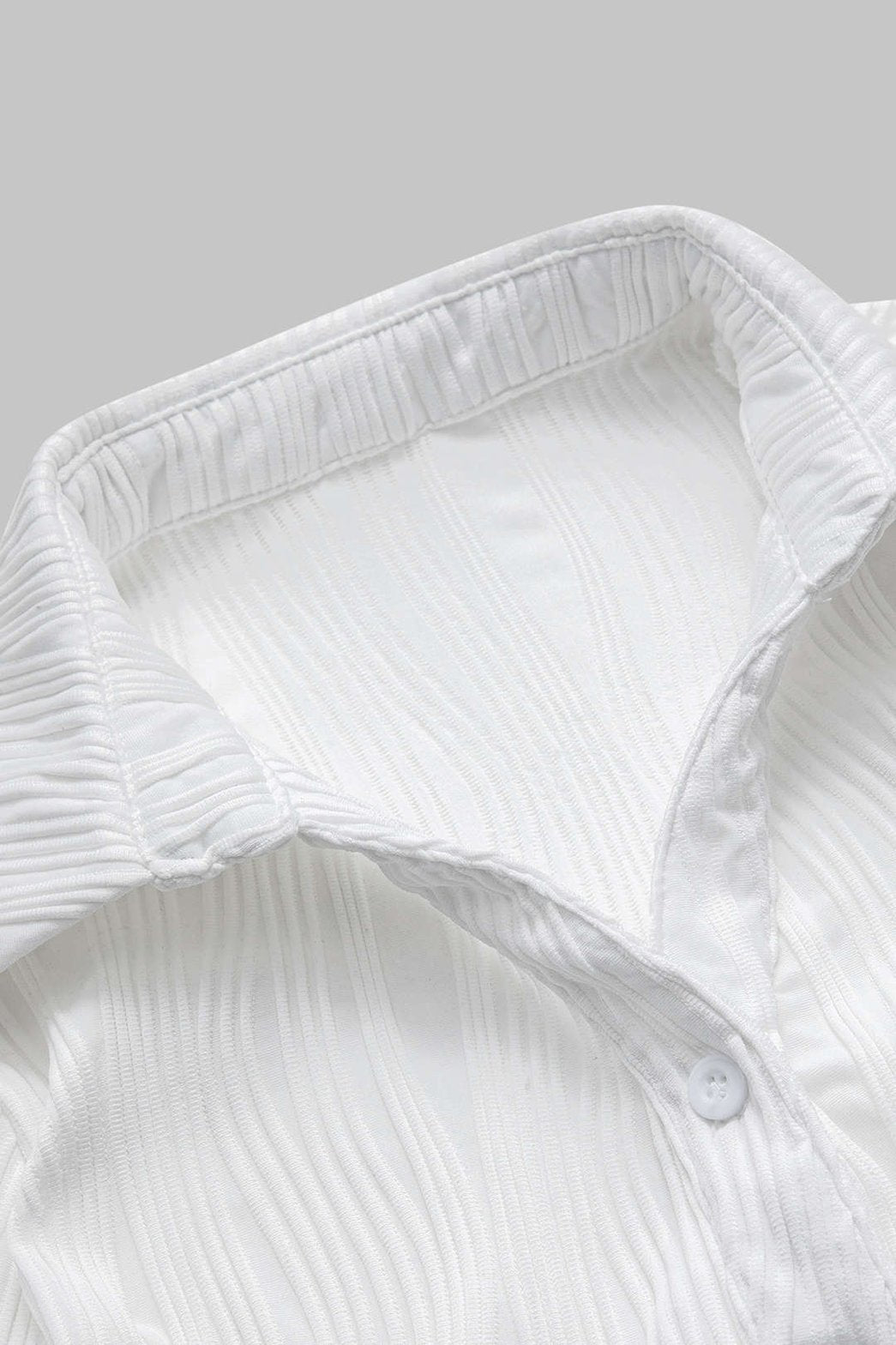 Chemise texturée blanche vue de dos cristal