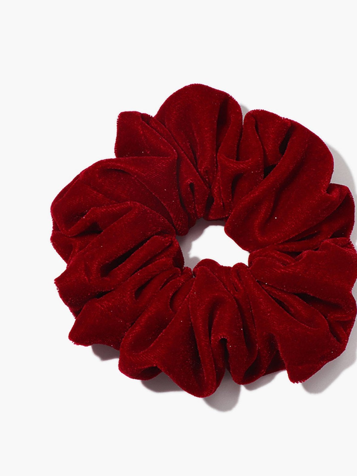 Chouchou velours rouge glamour brillant