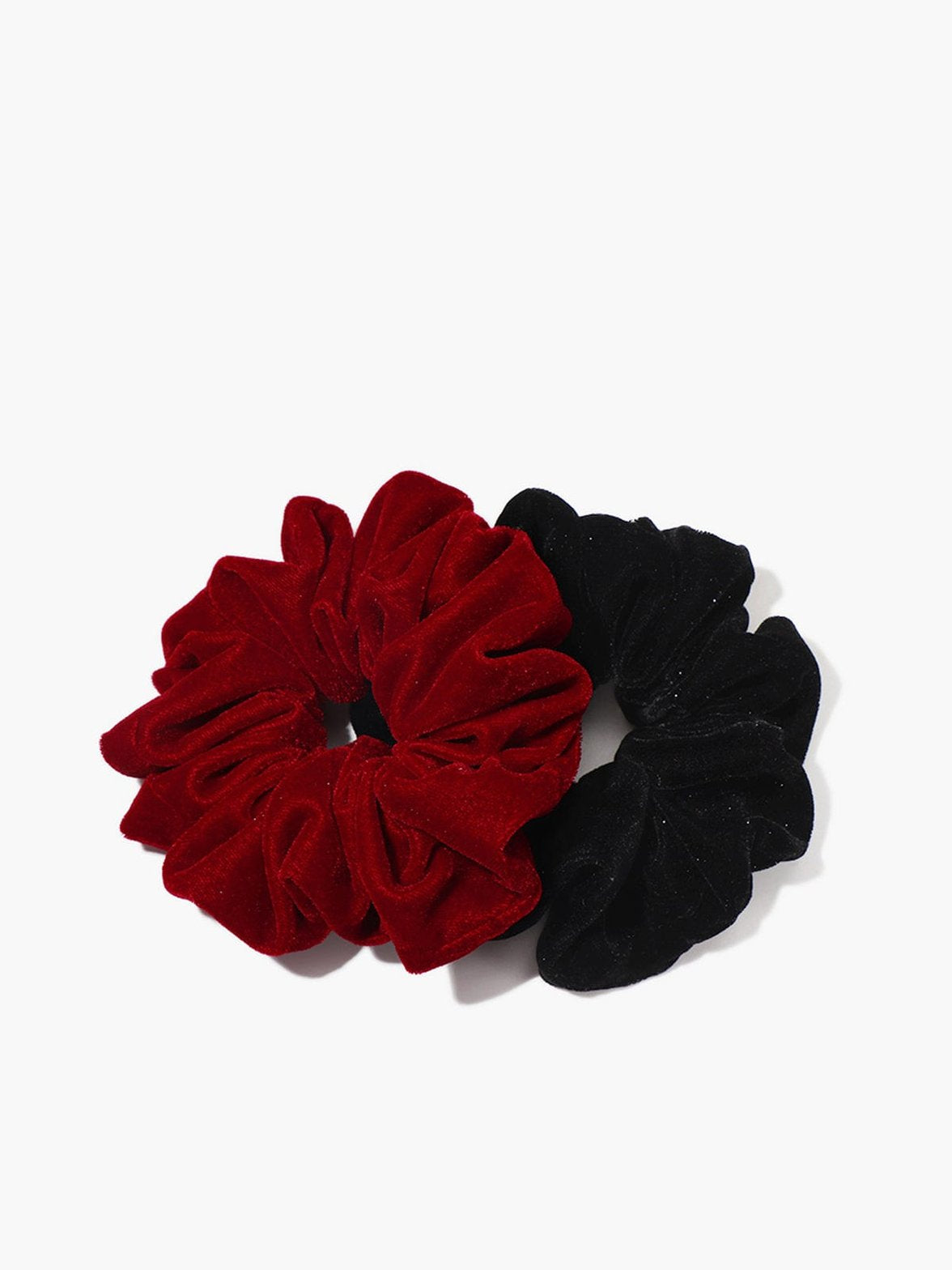 Chouchou velours rouge élégant soyeux