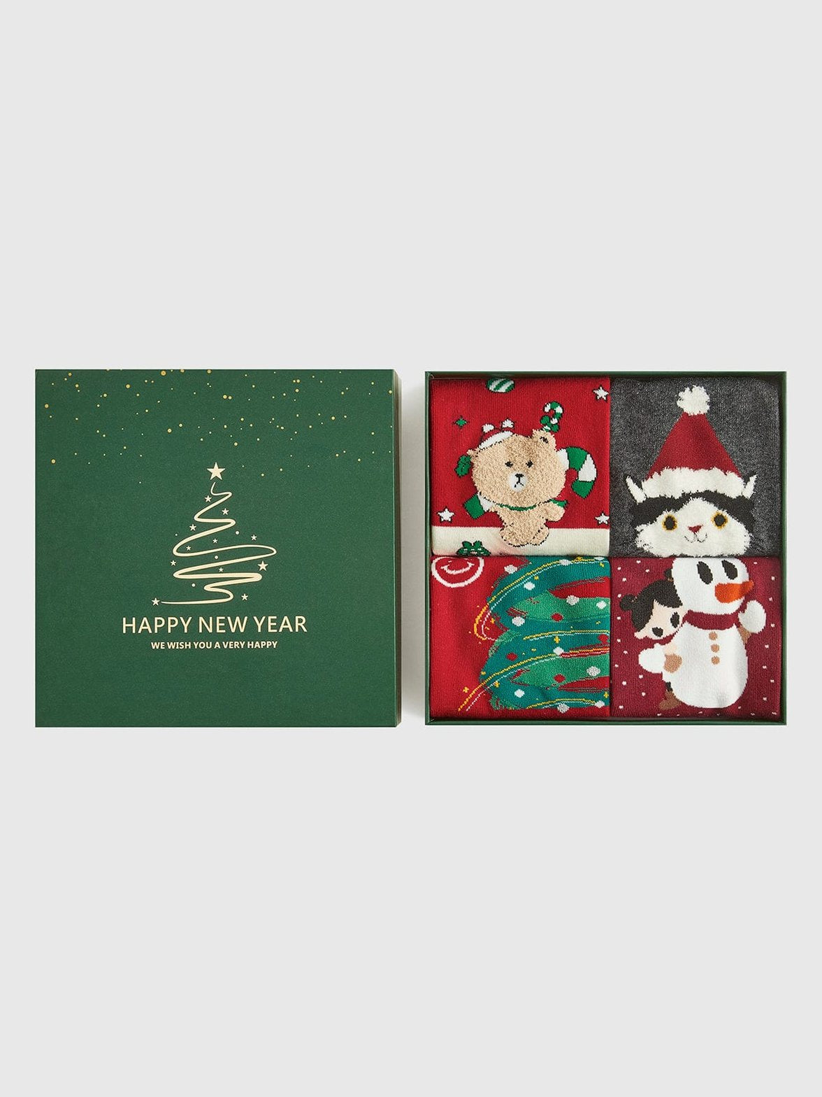 Chaussettes de Noël sapin joyeux