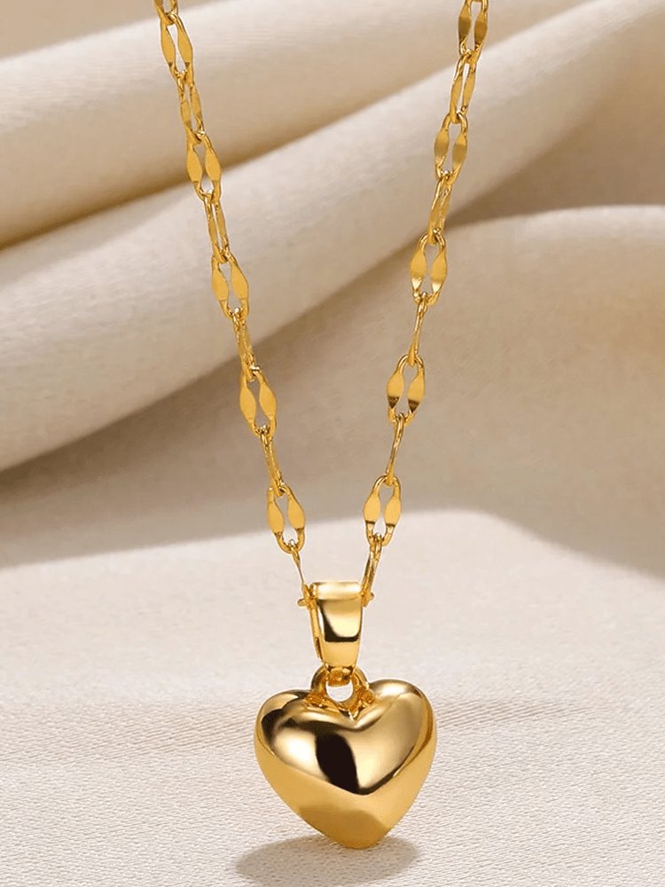 Collier cœur plaqué or élégant douceur