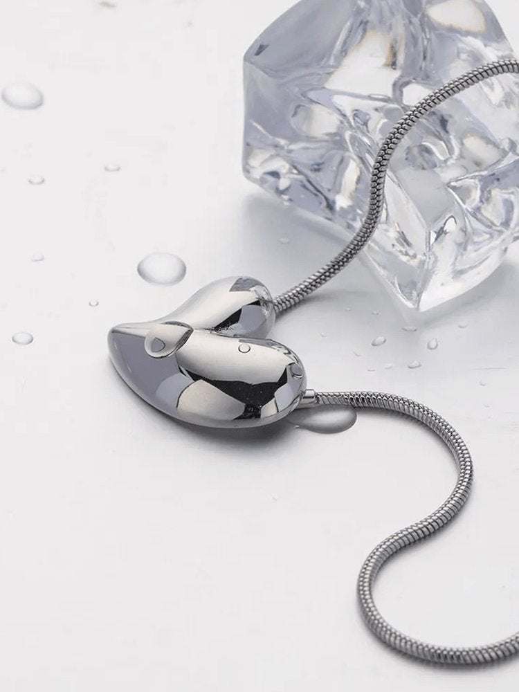 Pendentif cœur en acier inoxydable douceur