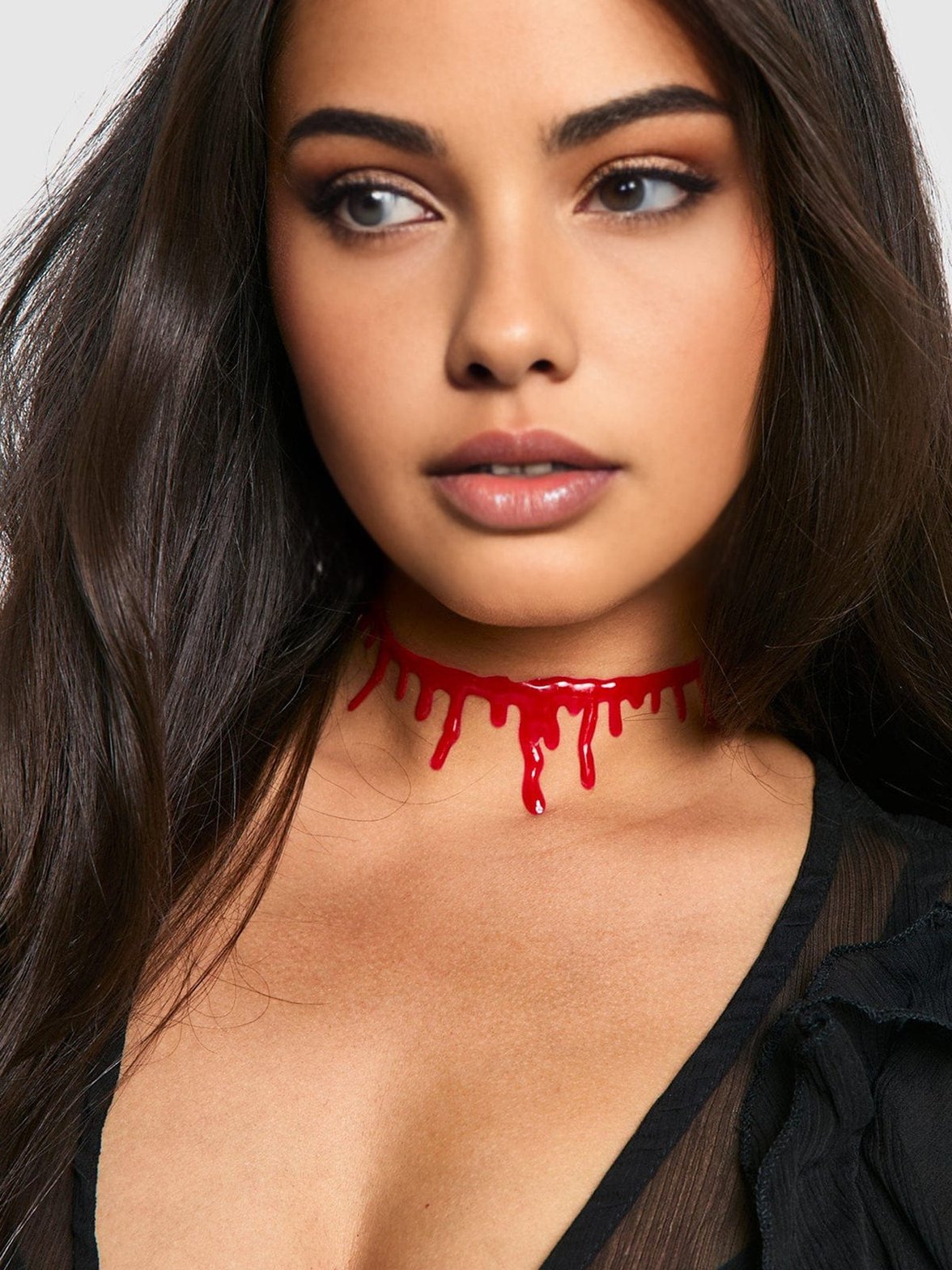 Collier effet sang halloween mystique