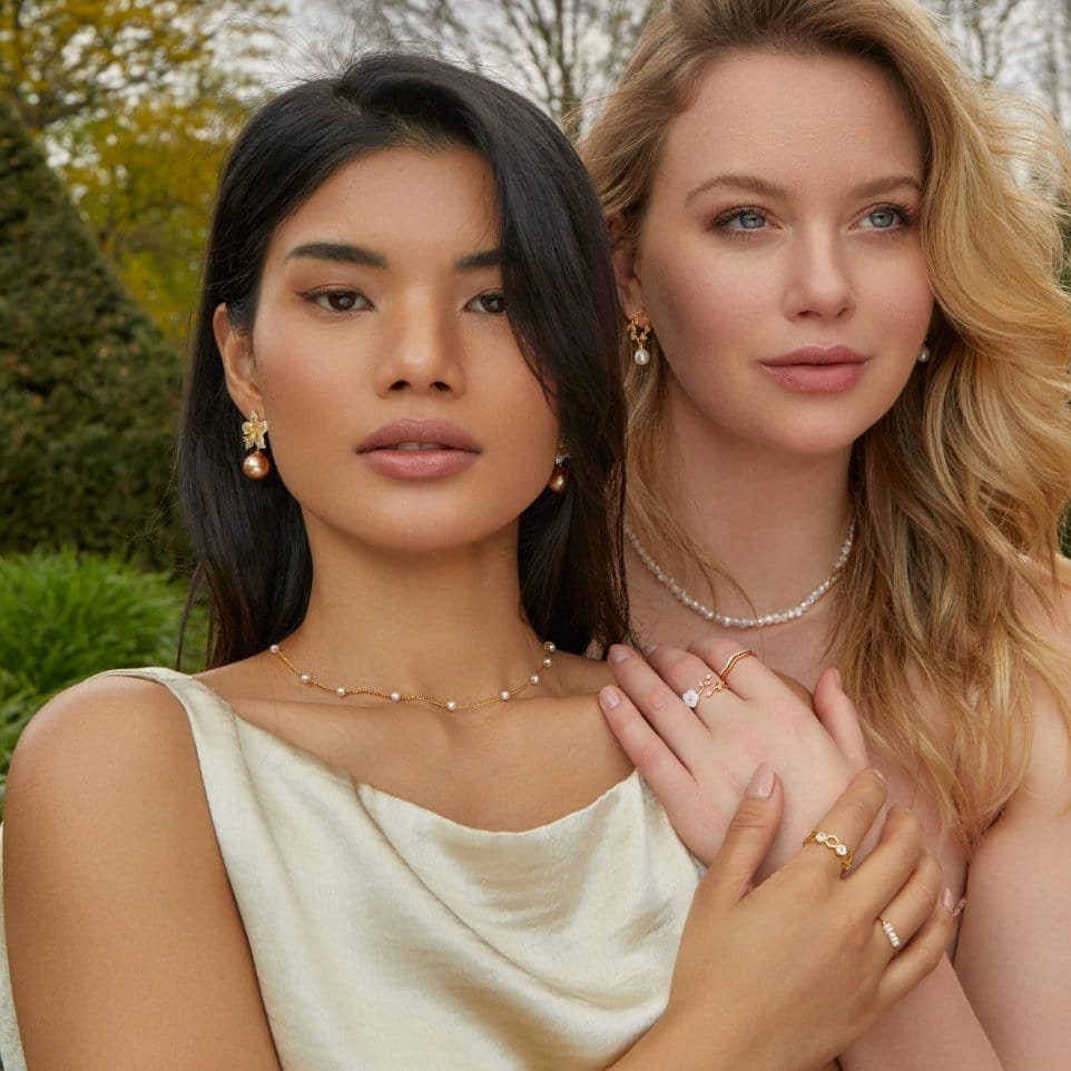 Collier perles or sublime sérénité