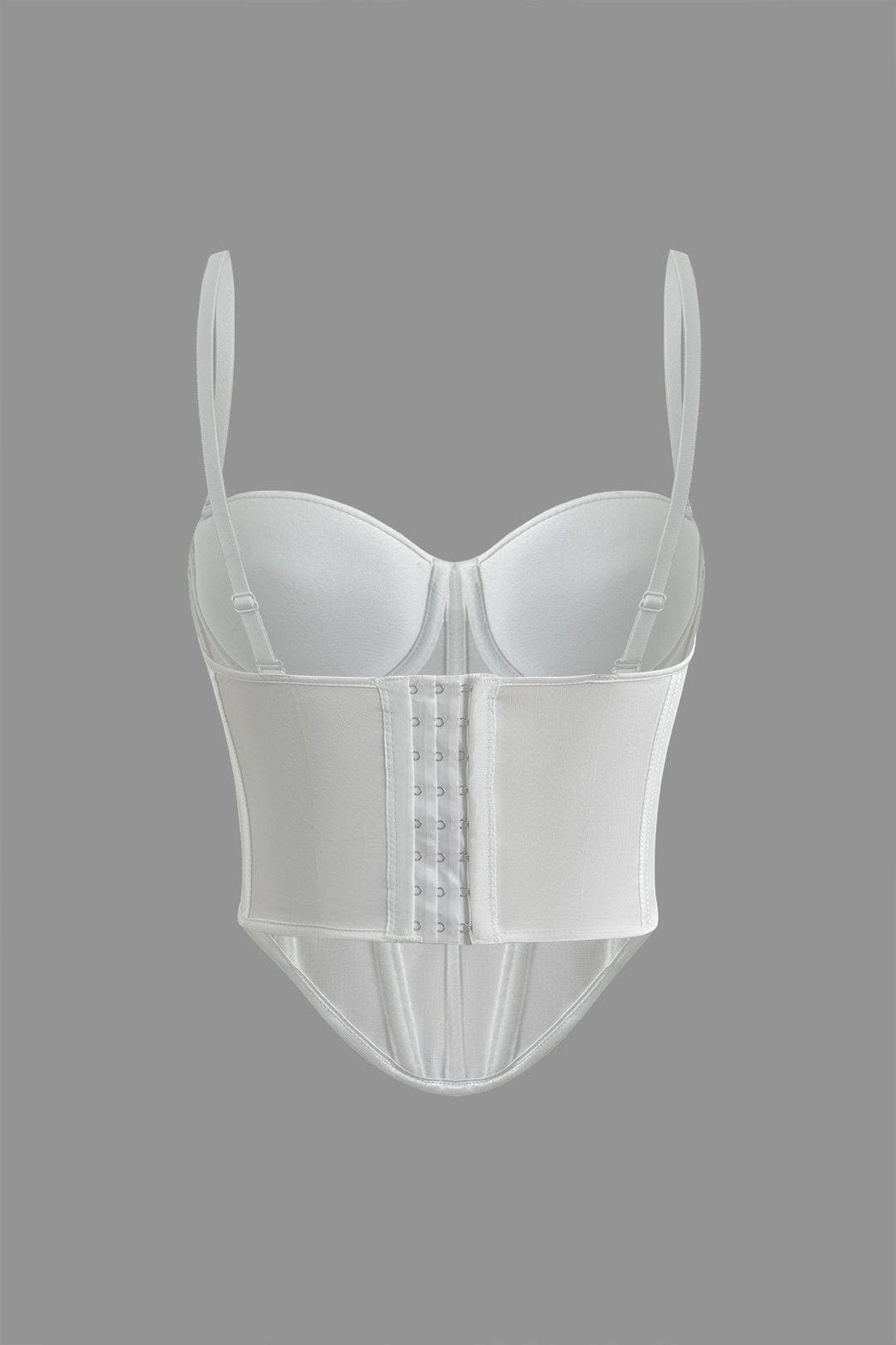Corset blanc structuré vue de côté glamour