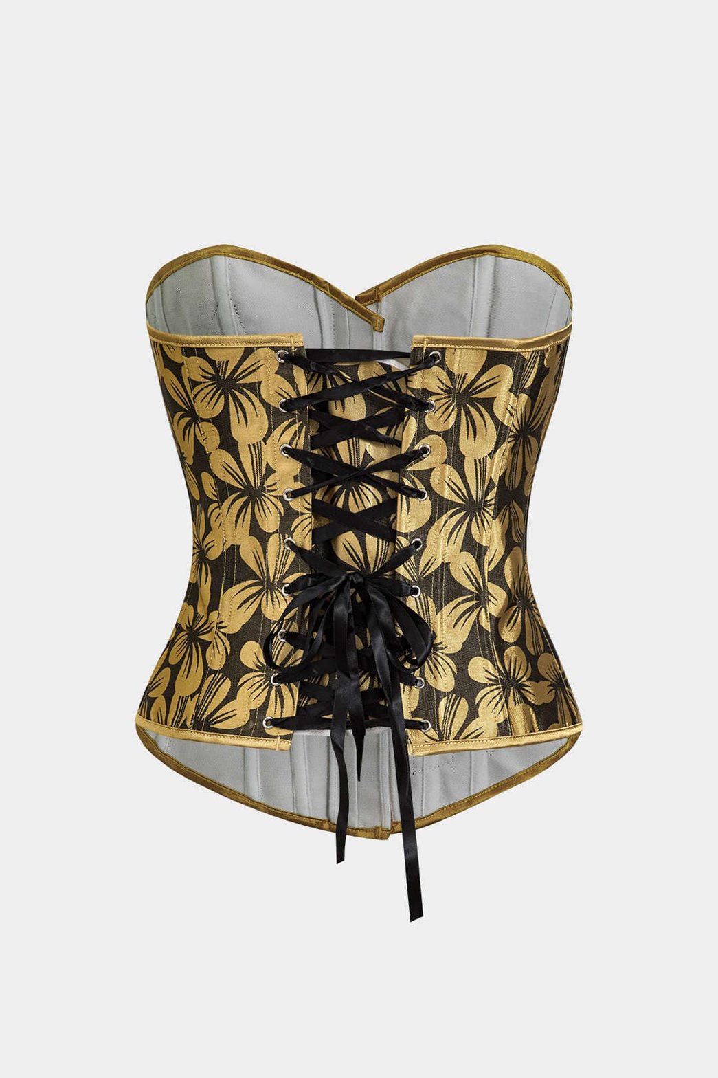 Corset motif floral vue dos étoile