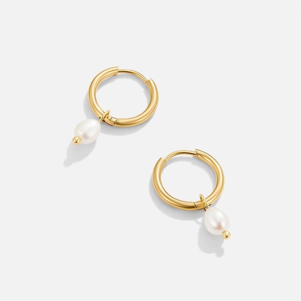Boucles créoles Bella avec perle élégance