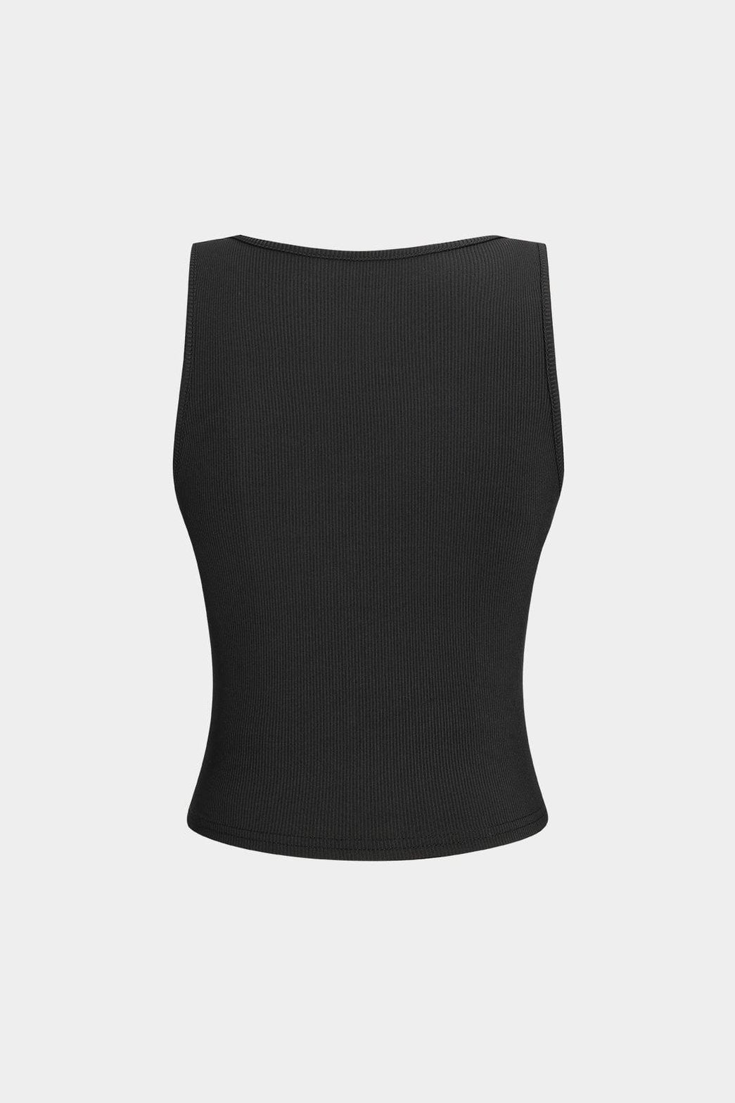 Débardeur noir à strass vue de dos lune