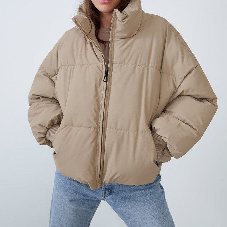 Doudoune col montant détail zip lumière