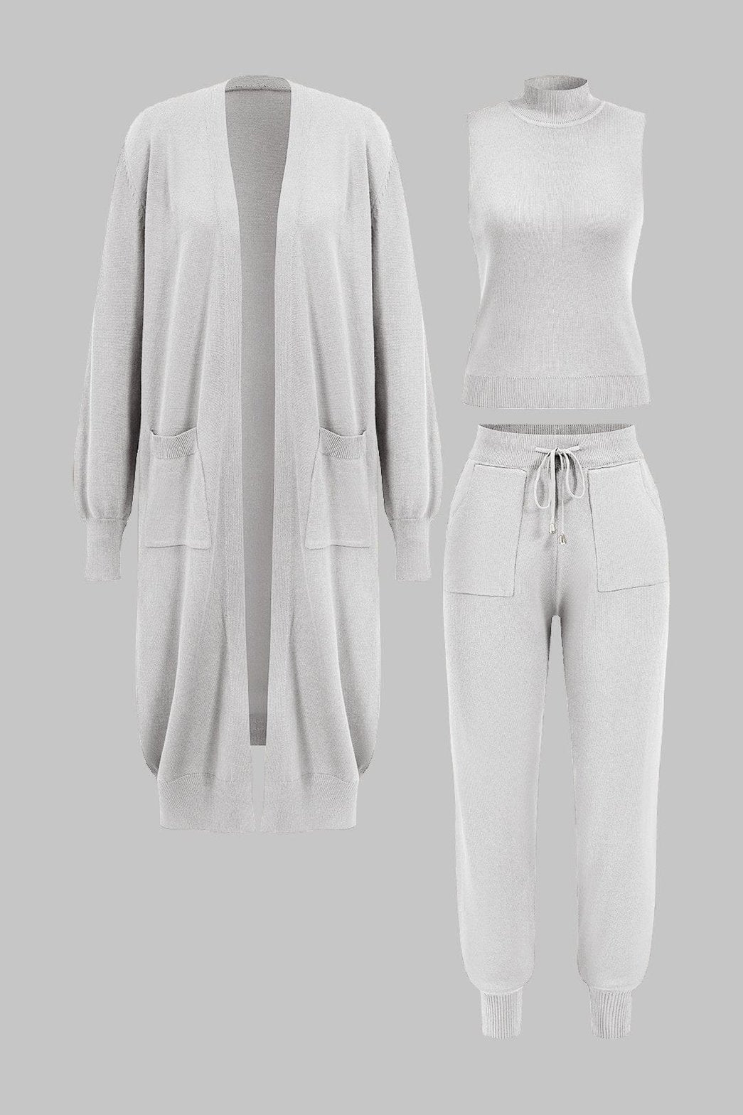 Ensemble tricot camel nature