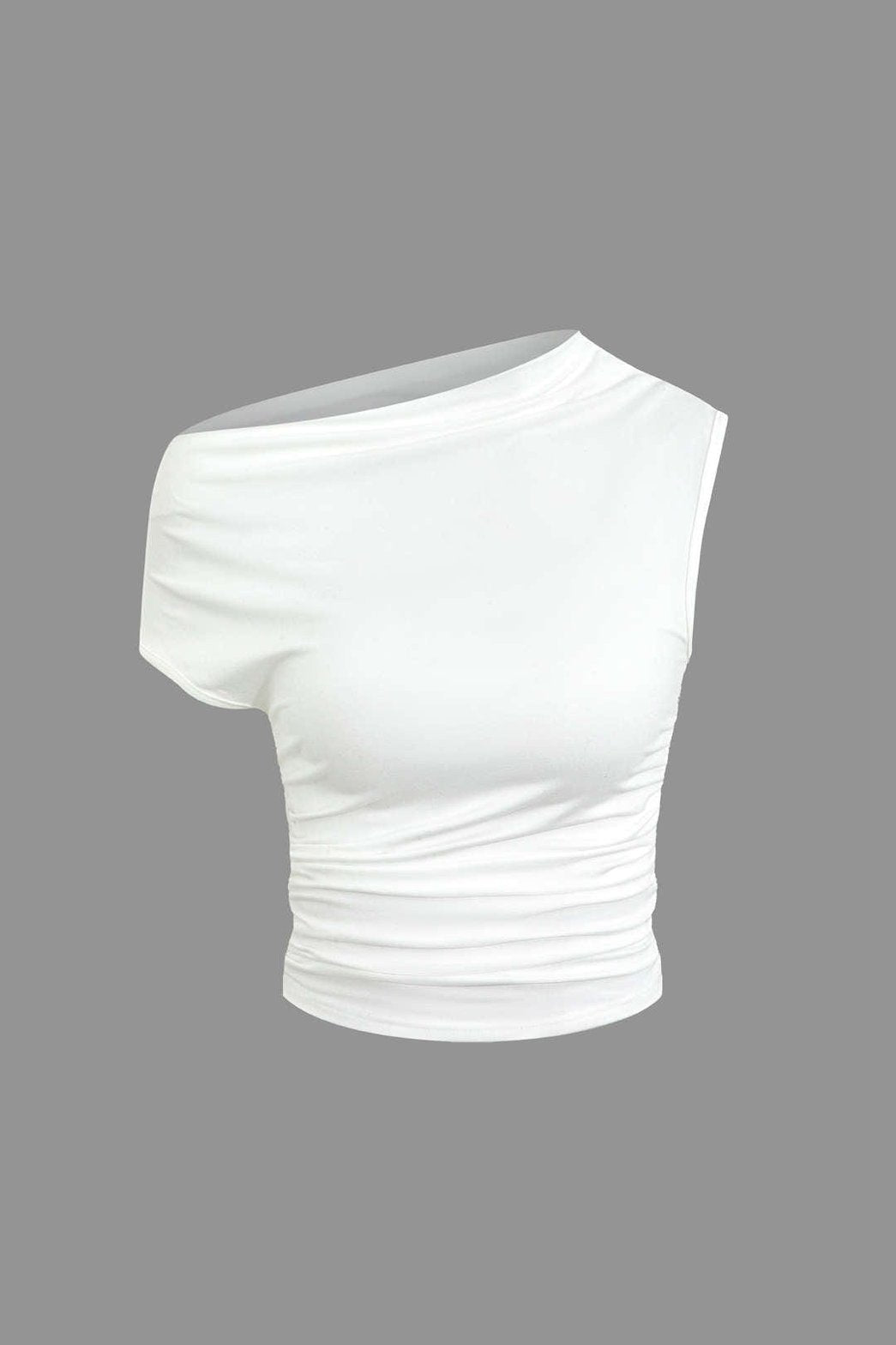 Ensemble blanc asymétrique vue de dos nuage