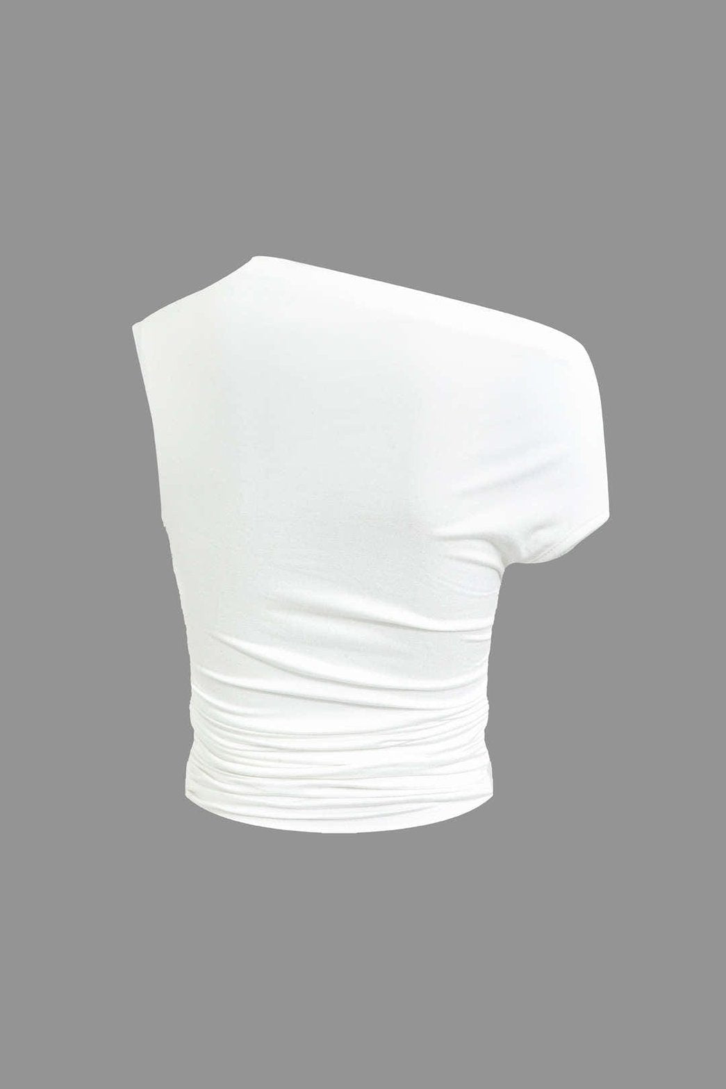 Ensemble Asymétrique Blanc Élégant