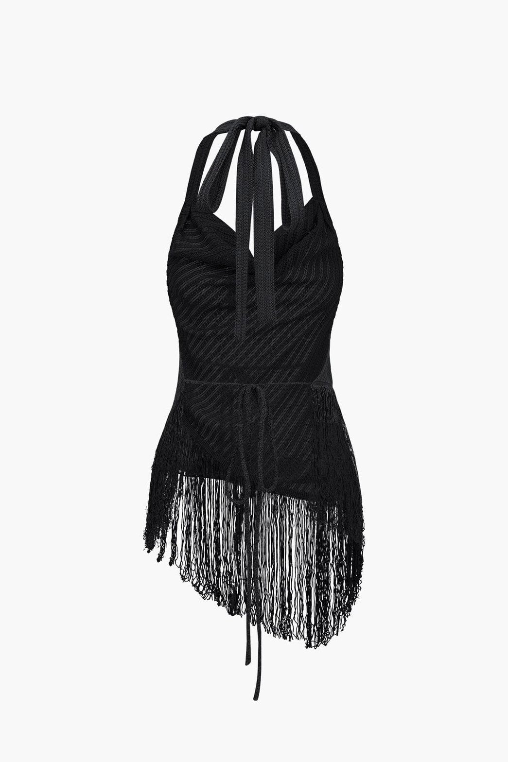 Ensemble asymétrique franges onyx