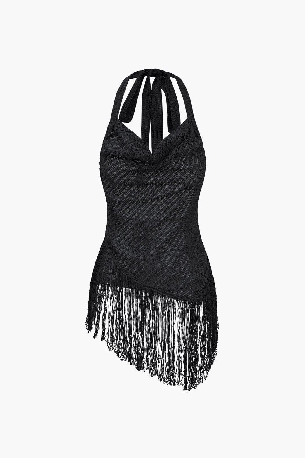 Tenue élégante col drapé ambre