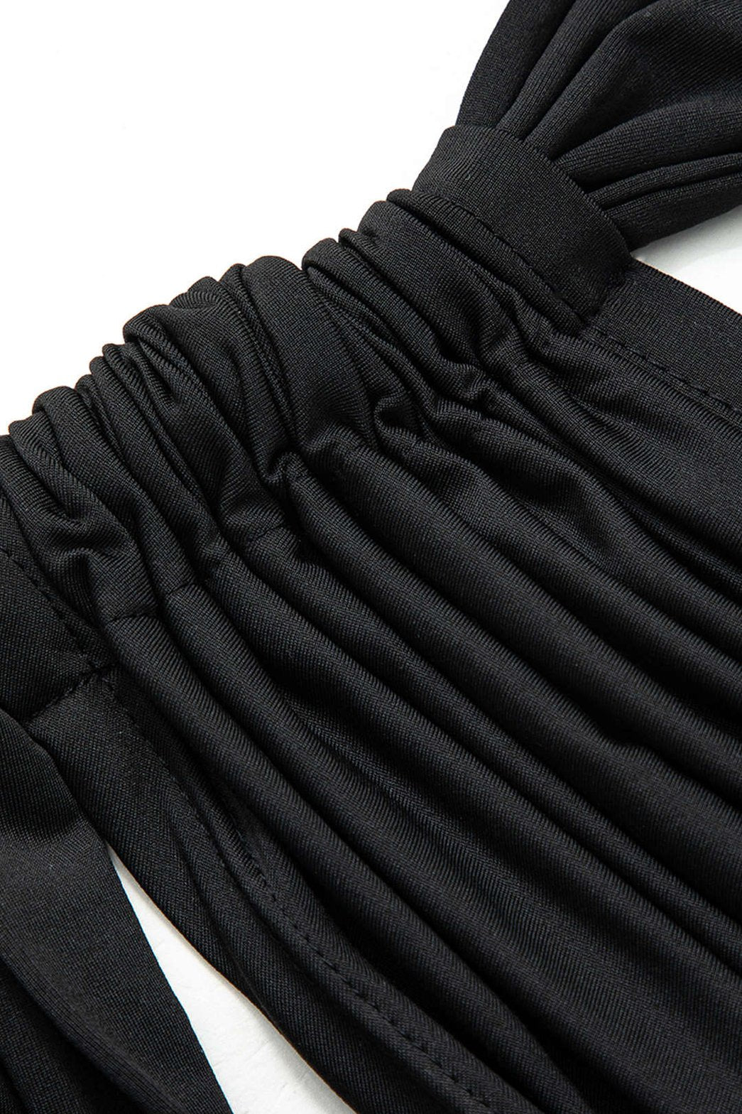 Jupe longue noire drapée sérénité