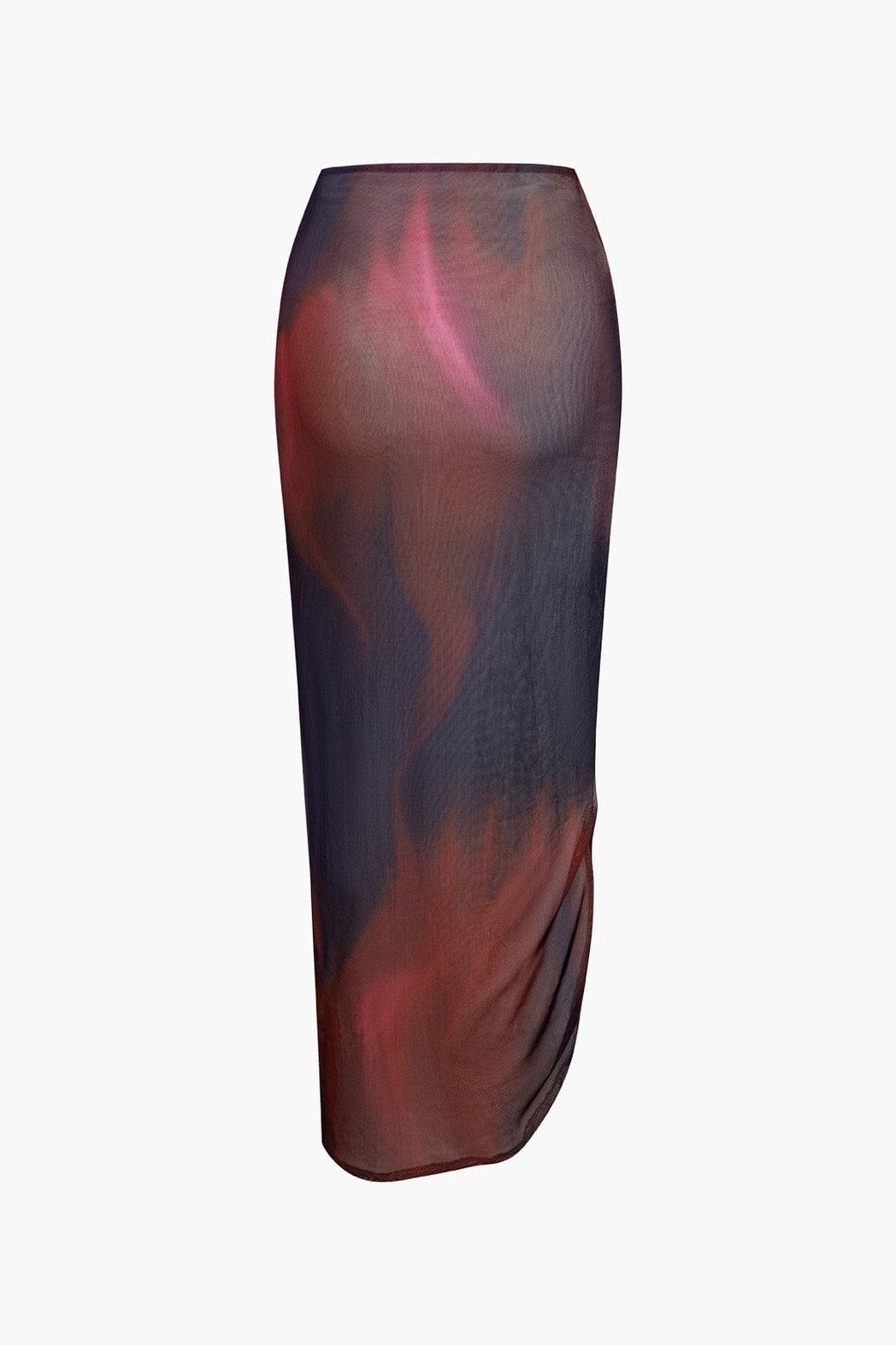 Ensemble asymétrique bordeaux dégradé fête