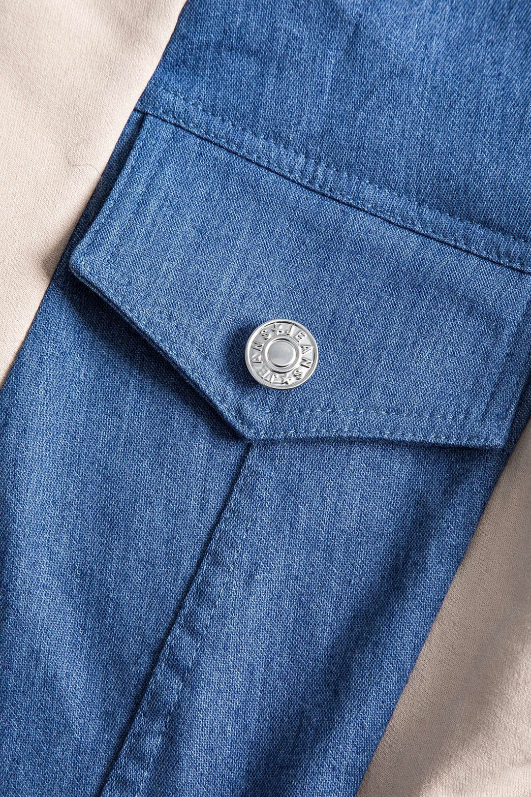 Ensemble moderne denim et jersey vent