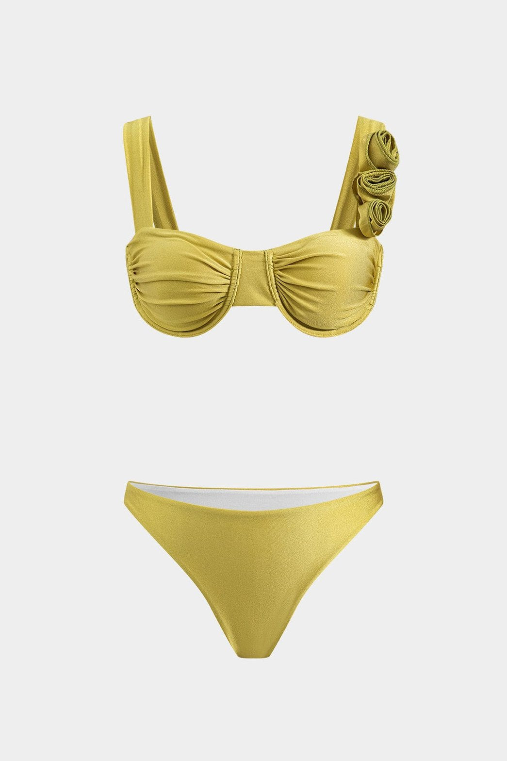Vue de dos du bikini jaune étoile