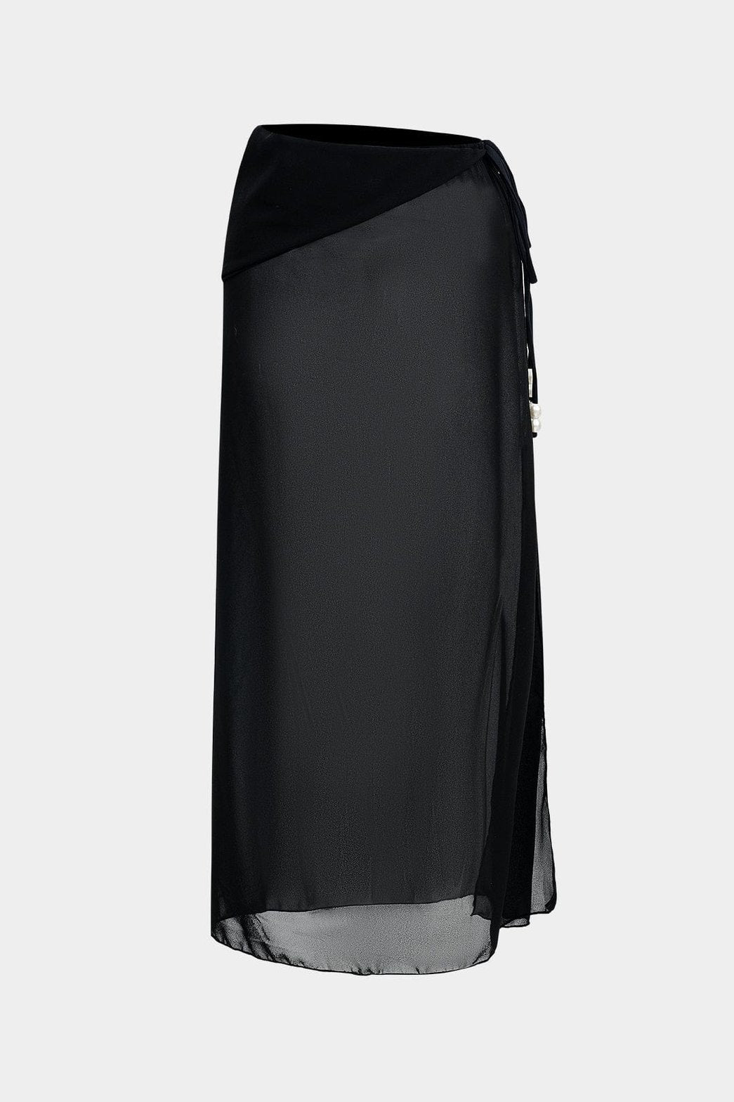 Détail des attaches du bikini noir océan