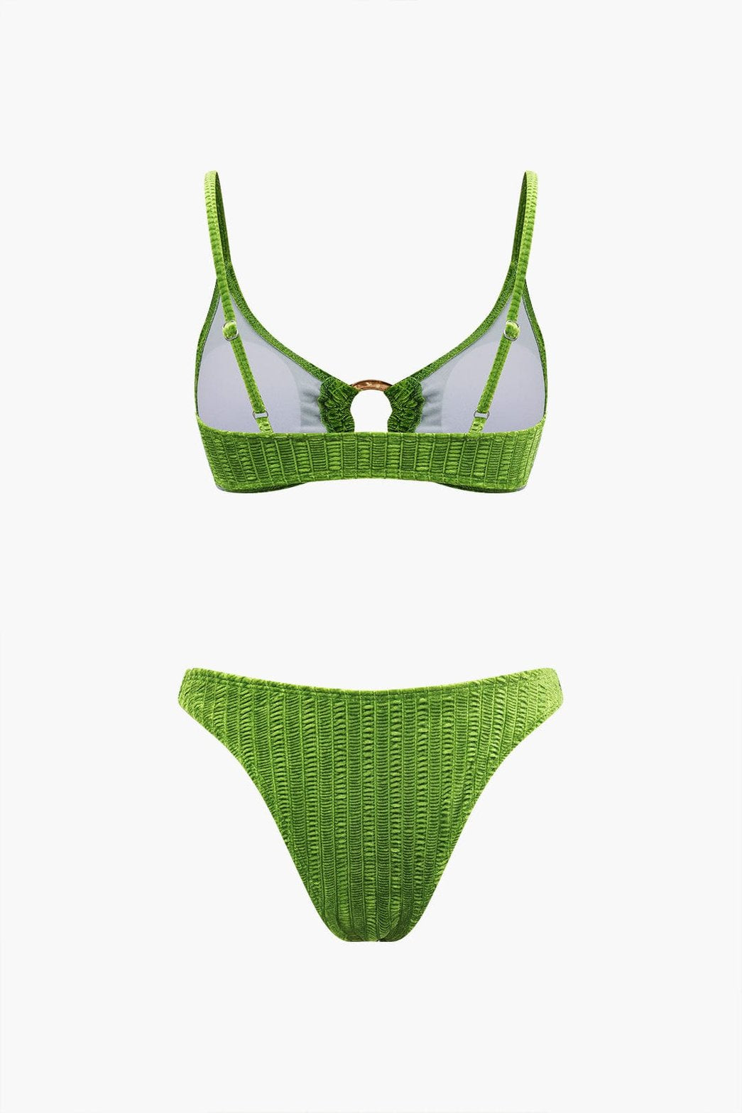 Vue de dos du bikini velours été