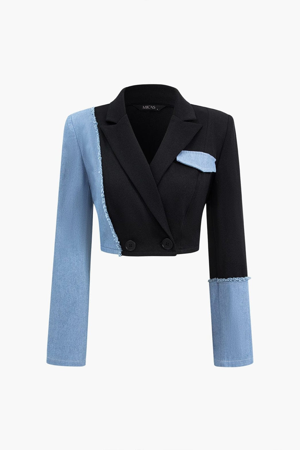 Ensemble blazer bicolore et jupe plissée vue de dos étoile