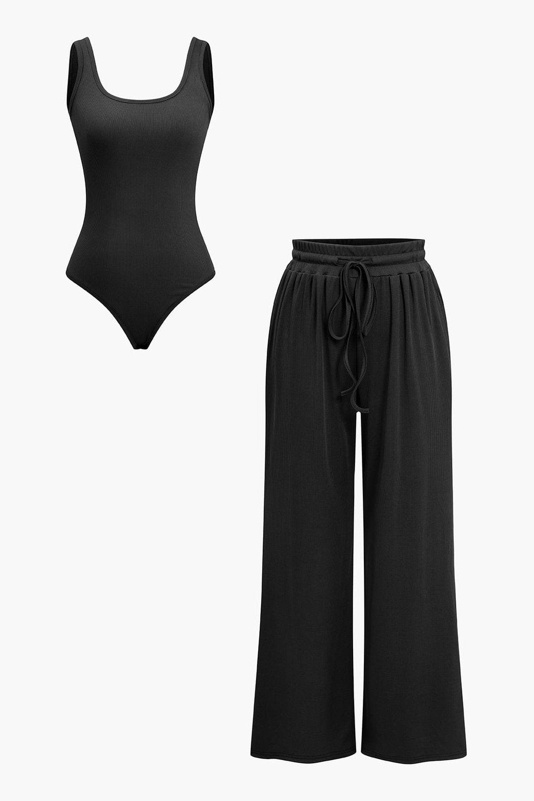 Ensemble Body et Pantalon Large Décontracté