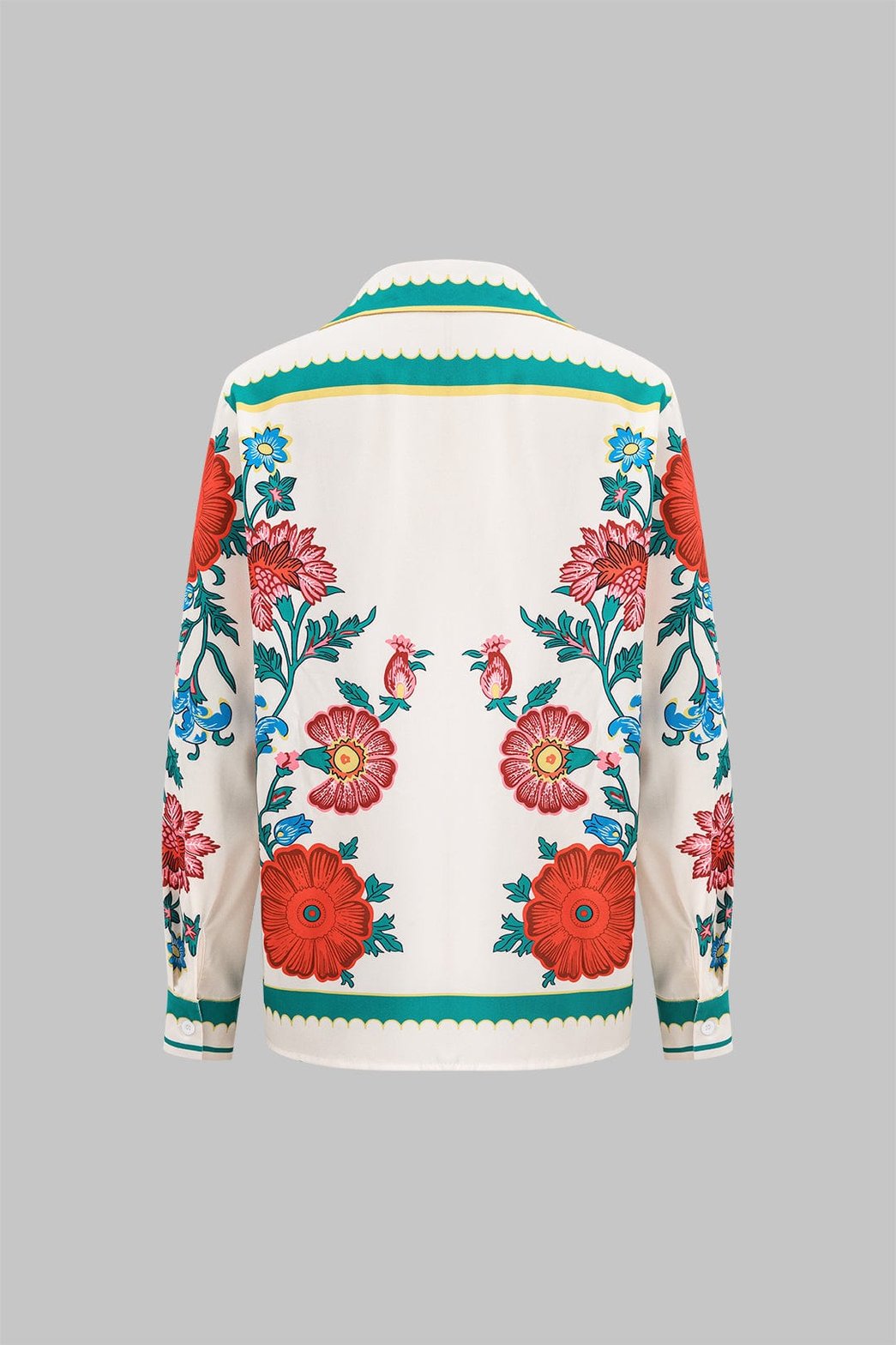 Vue de dos ensemble coordonné fleuri étoile