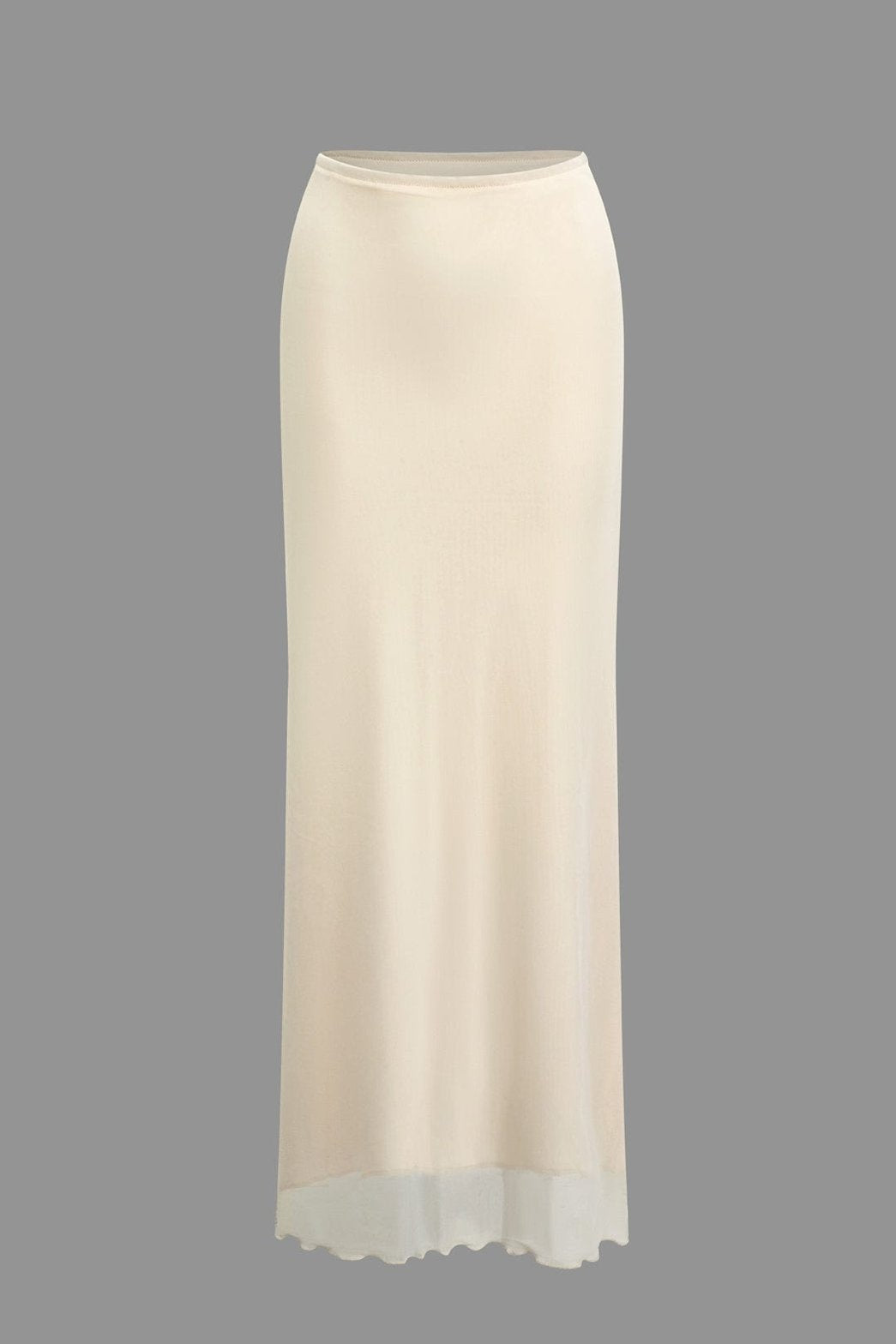 Jupe longue fluide ivoire léger