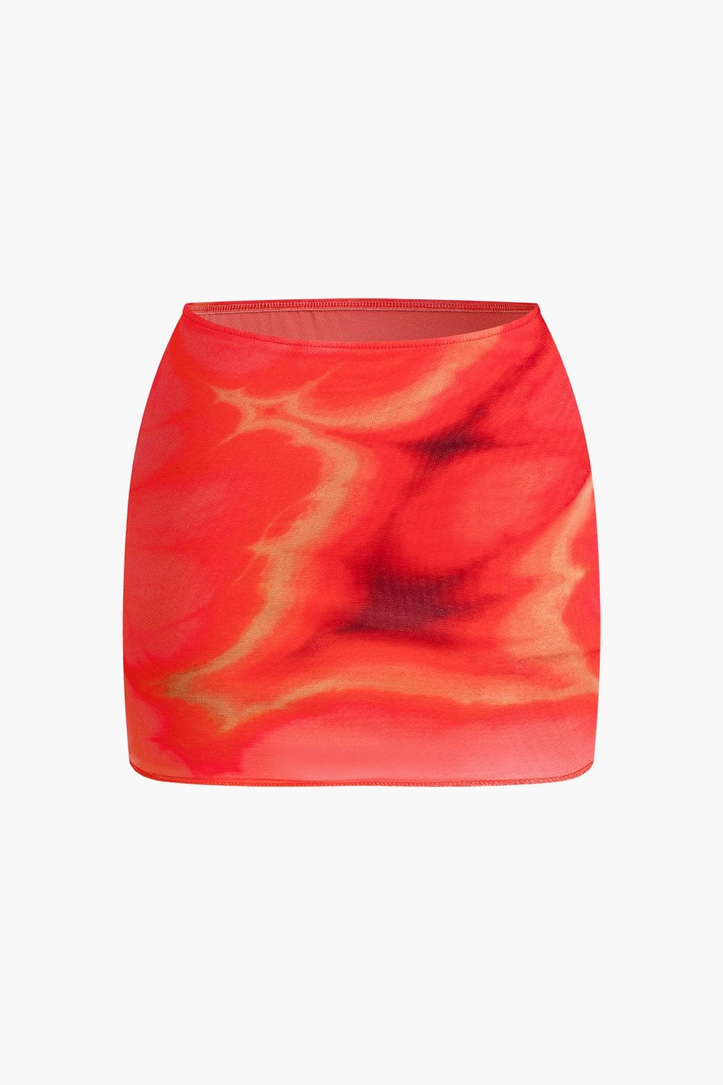 Top bustier asymétrique rouge flamme