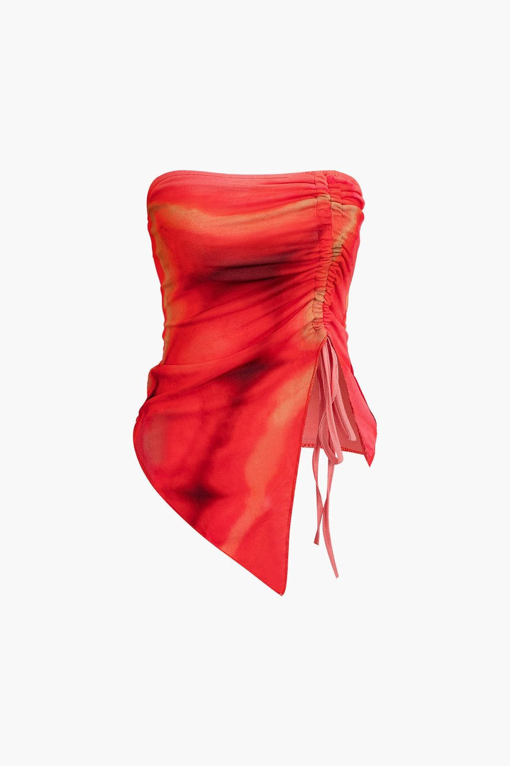 Mini-jupe rouge tie-dye passion
