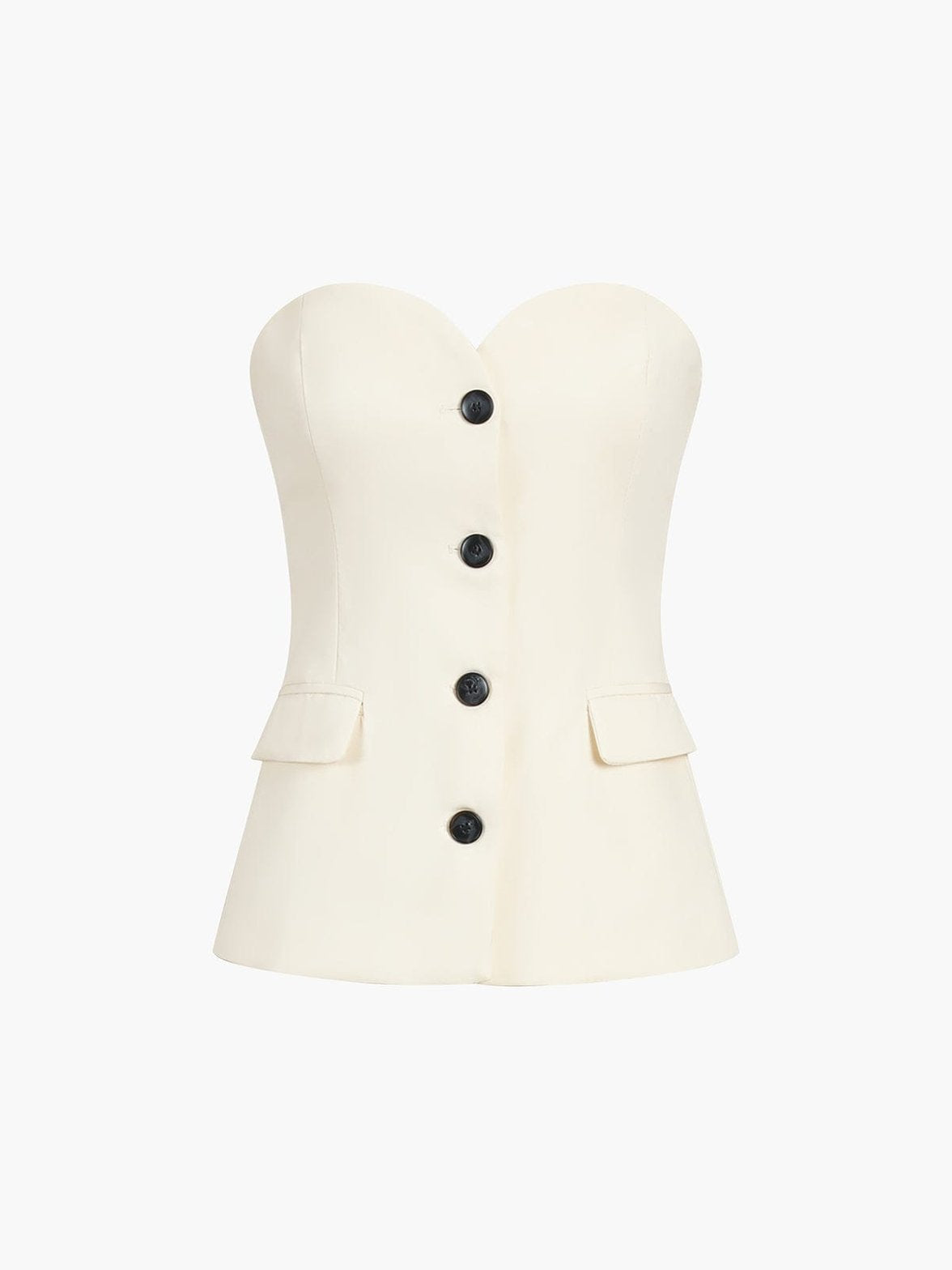 Ensemble pantalon bustier blanc sérénité