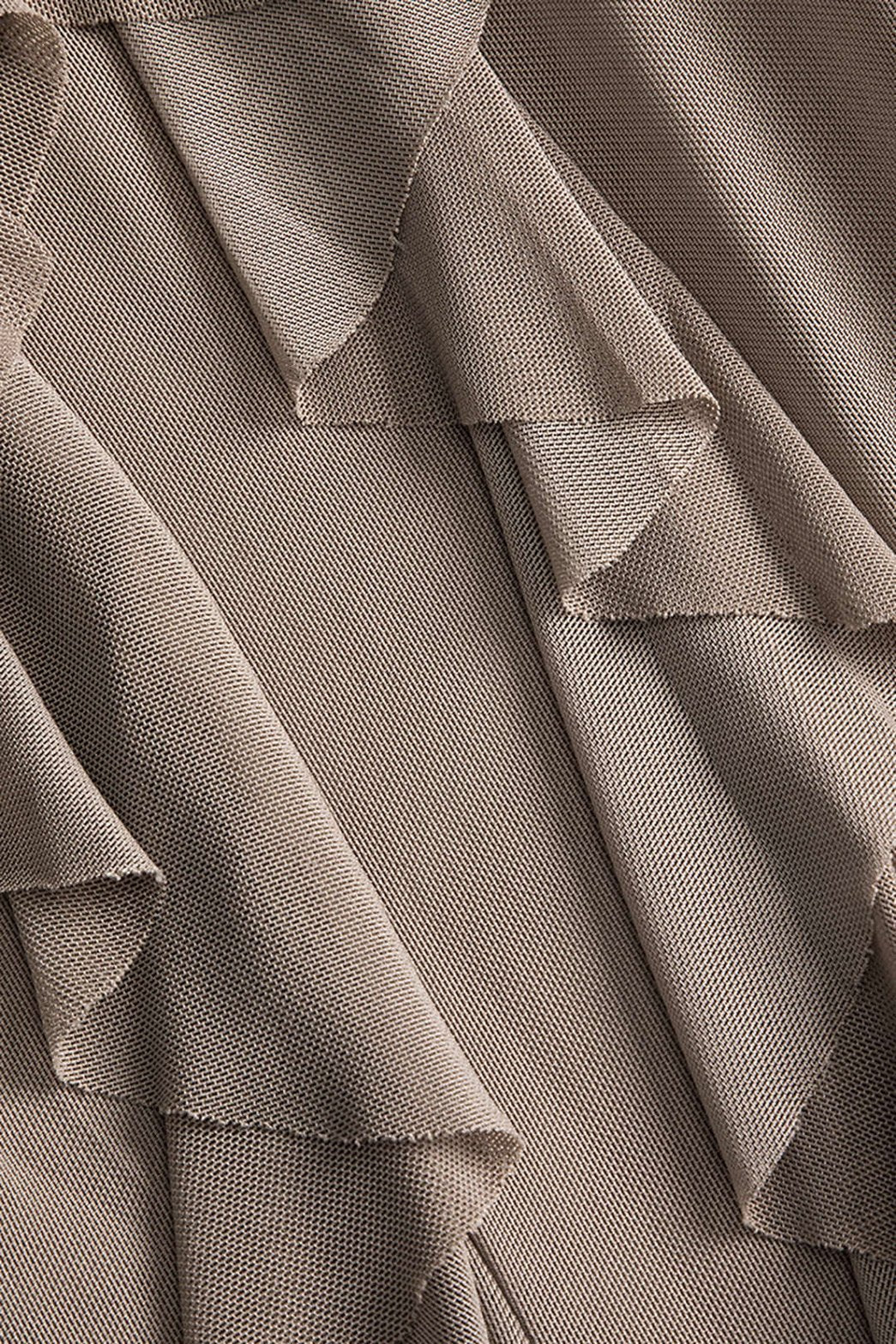 Ensemble bustier à volants gracieux soie