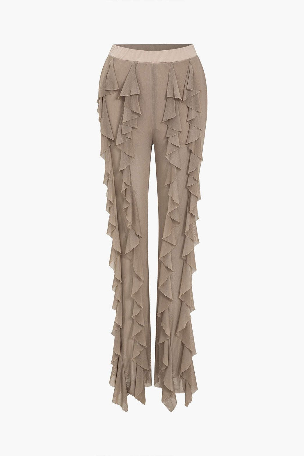 Ensemble bustier à volants sophistiqué opale