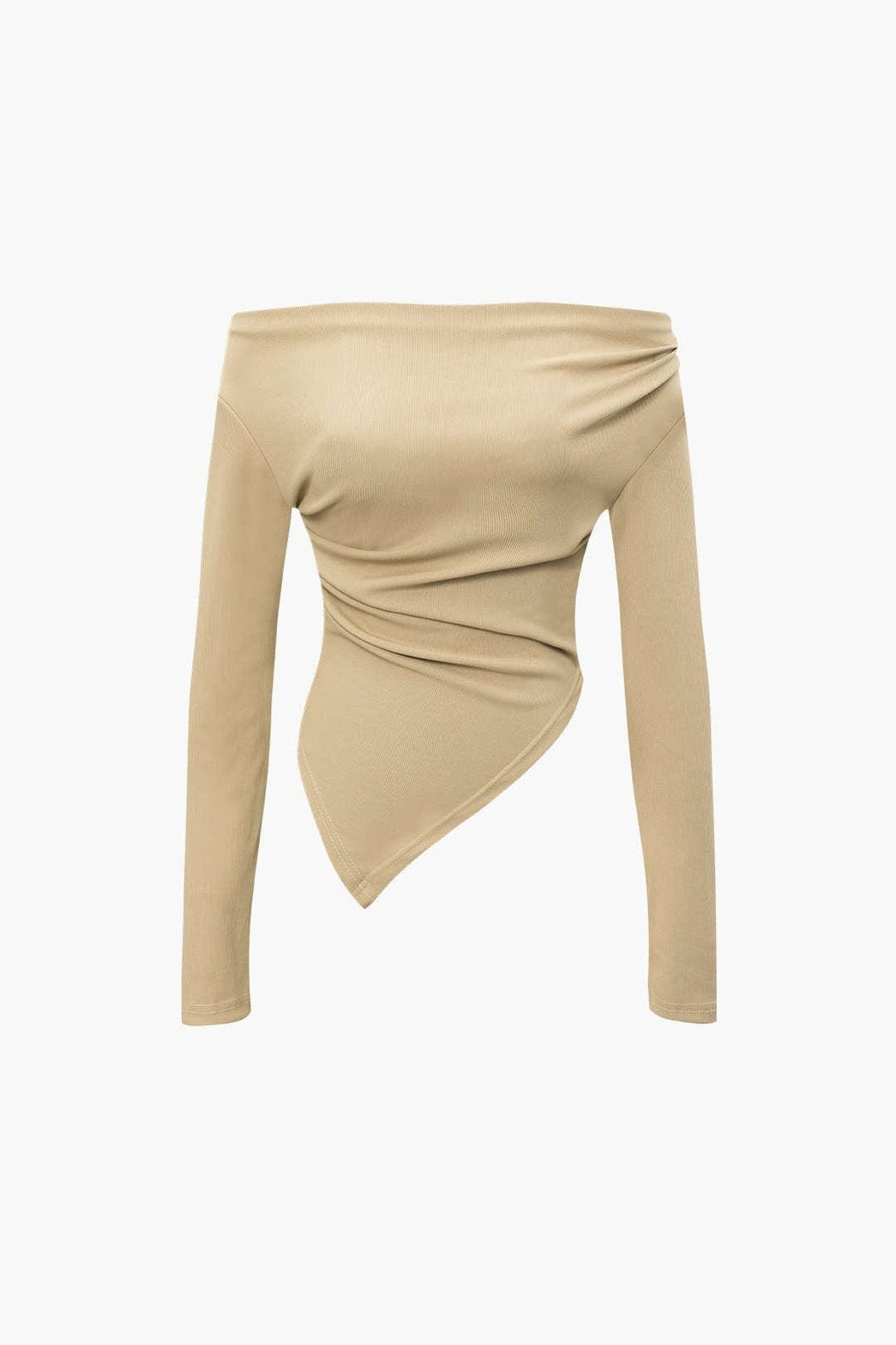 Ensemble Côtelé Asymétrique Épaules Dénudées