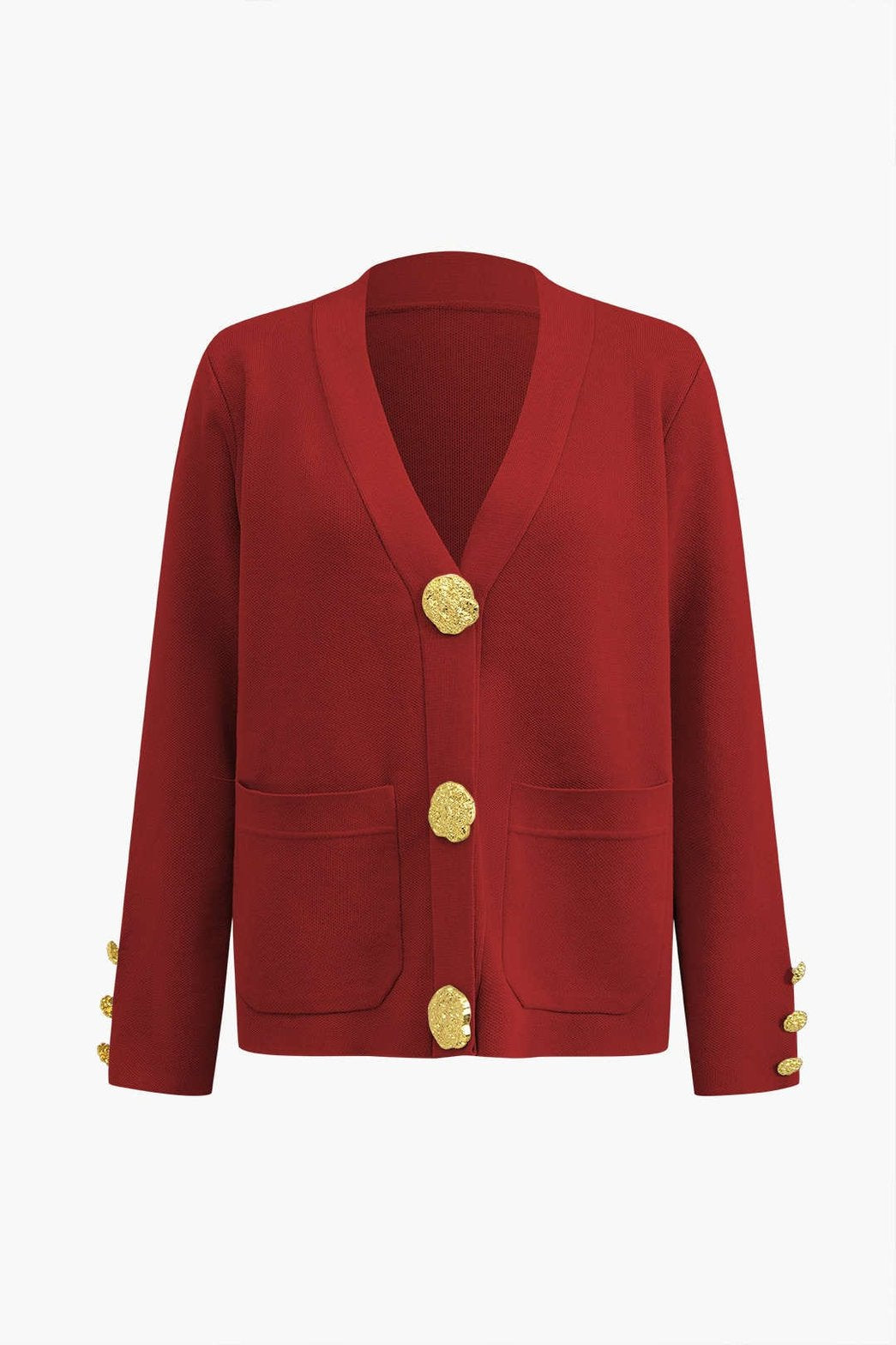 Ensemble Cardigan Tricot Boutons Dorés